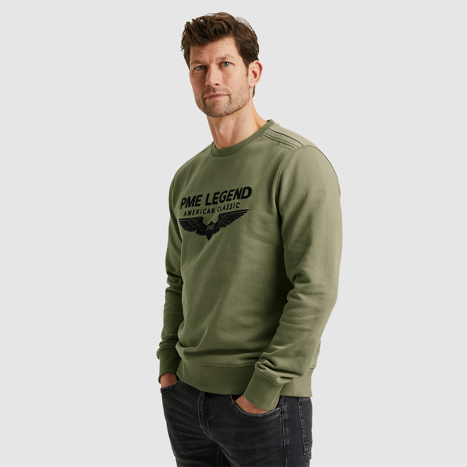 PME LEGEND Sweatshirt "Crewneck soft terry with logo", mit Logo Print günstig online kaufen