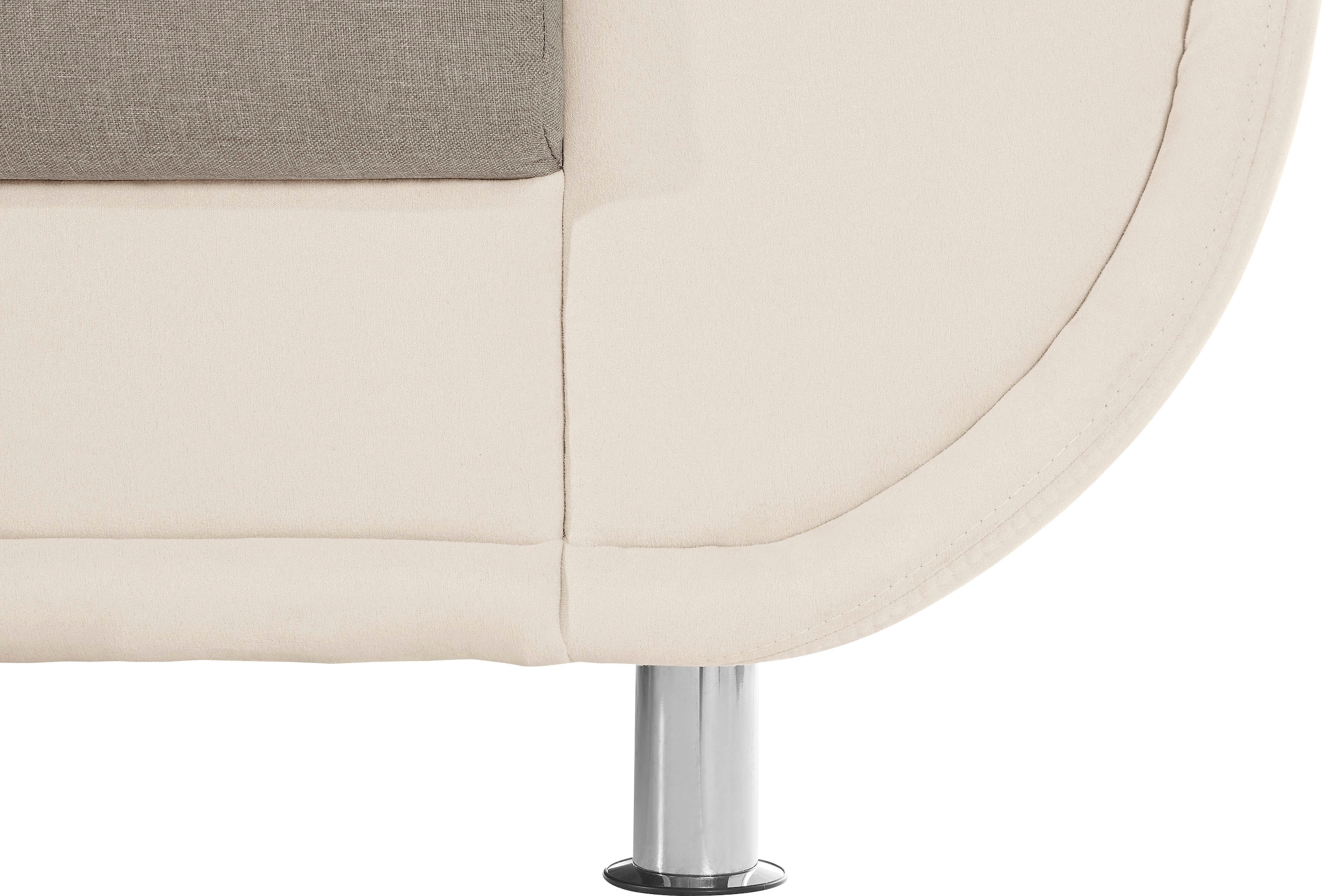 TRENDMANUFAKTUR Ecksofa »Rondo 3, zeitlos und modern, im Materialmix, L-Form«, wahlweise Federkern für hohen Sitzkomfort, wahlweise Bettfunktion