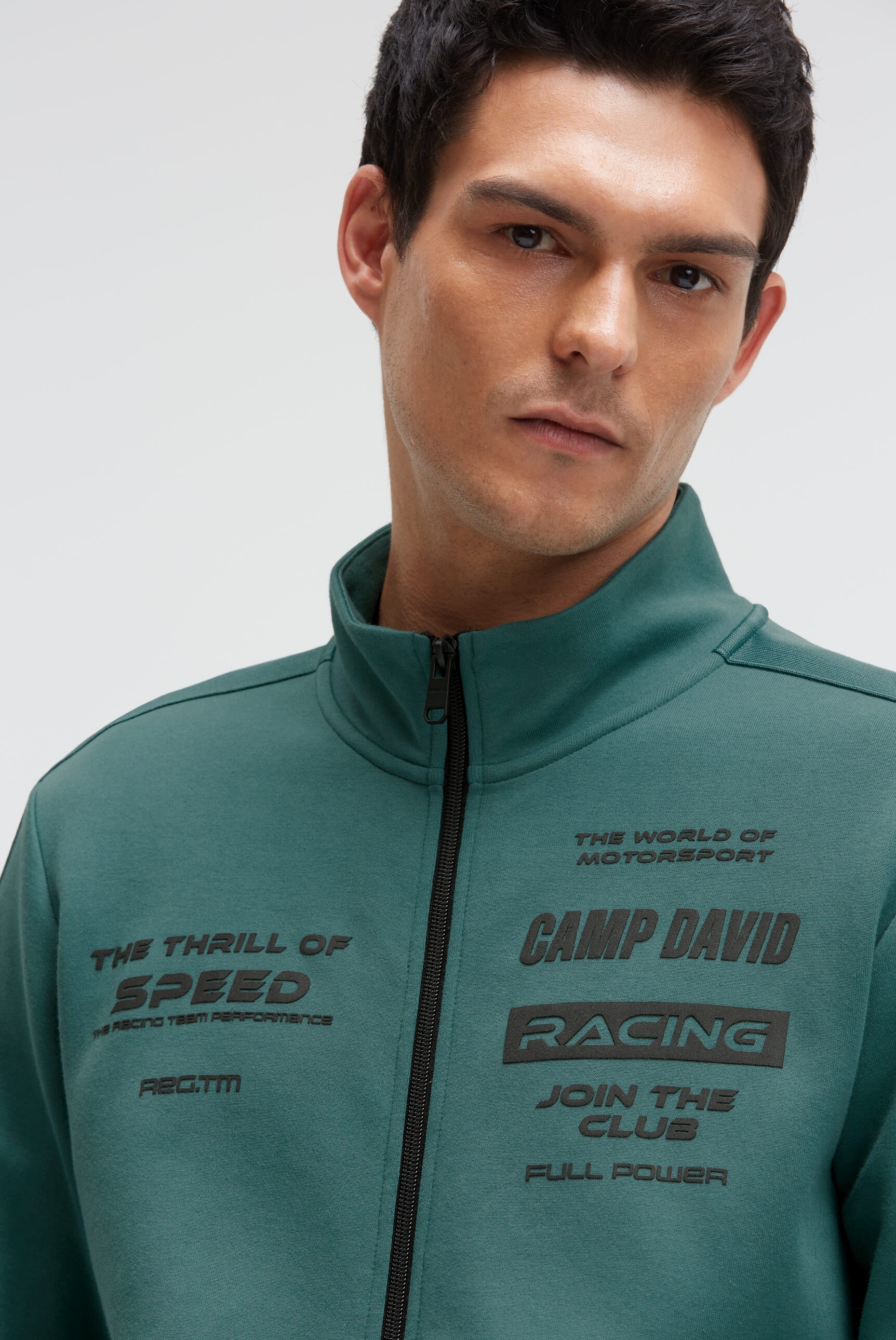 CAMP DAVID Sweatjacke mit Reißverschlusstaschen