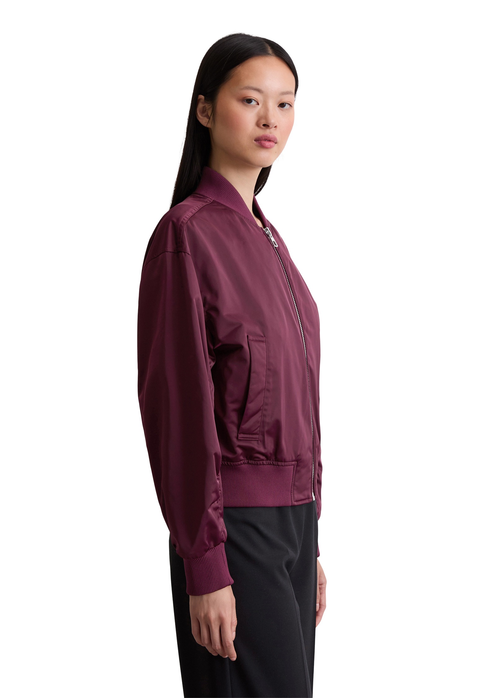 Marc O'Polo Outdoorjacke »aus recyceltem Shiny-Polyester-Twill«, ohne Kapuze