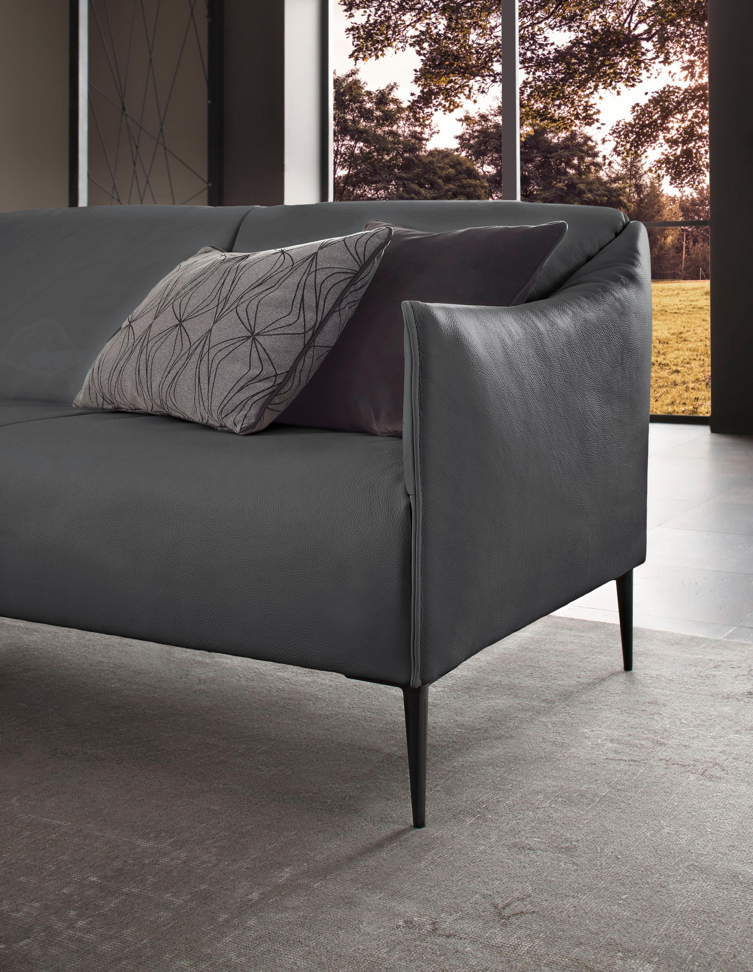 W.SCHILLIG 2-Sitzer »sally«, mit Metallfüßen in Schwarz pulverbeschichtet, Breite 154 cm