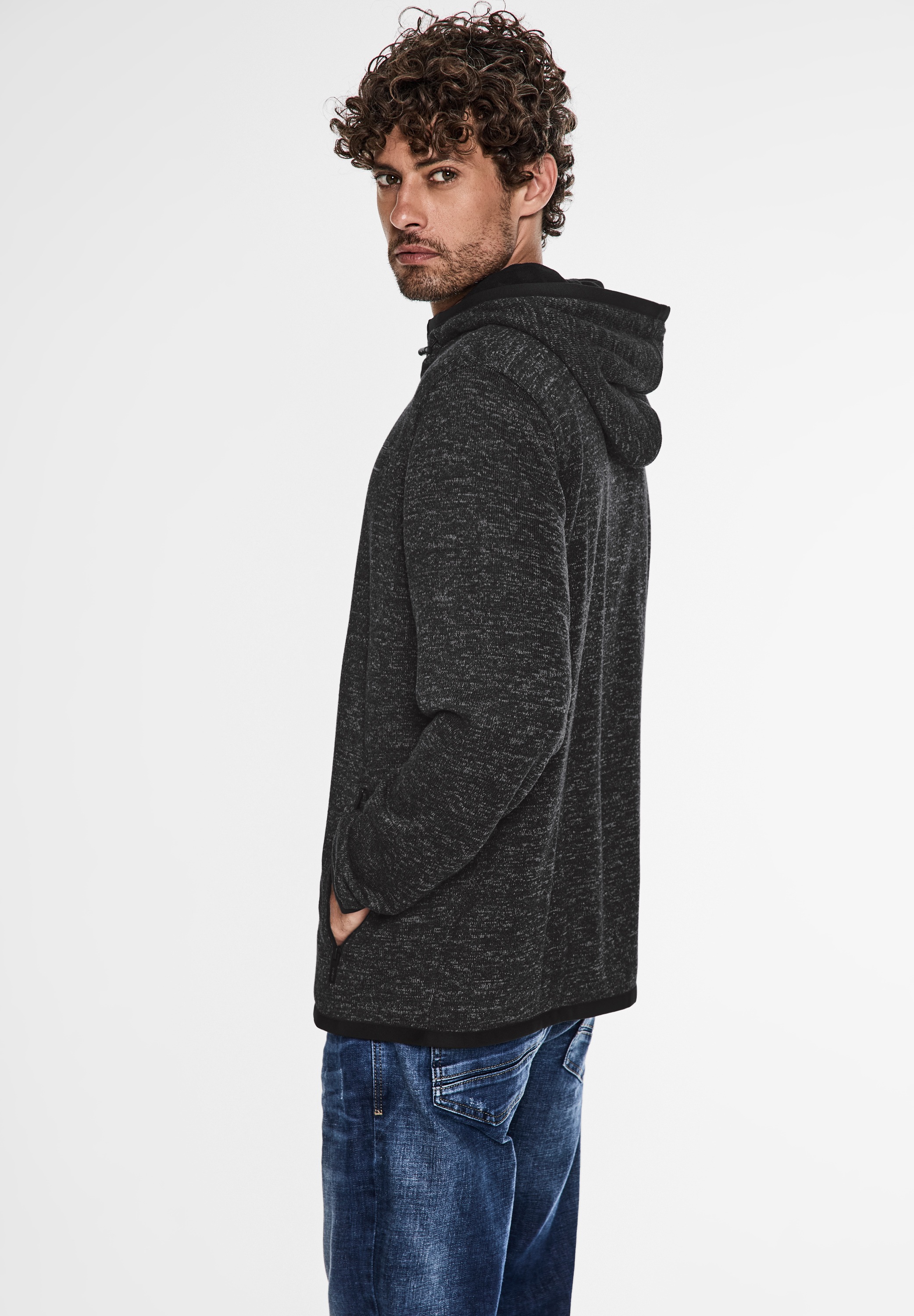 STREET ONE MEN Sweatjacke, mit Zipper