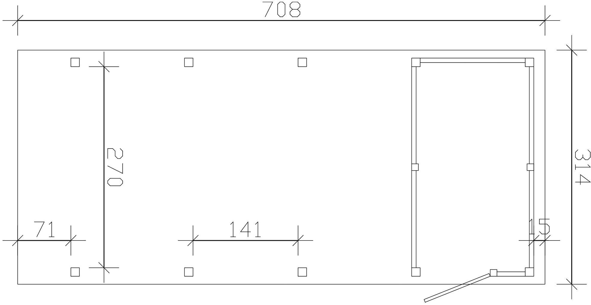 Skanholz Einzelcarport »Friesland Set 12«, Holz, 270 cm, Anthrazit