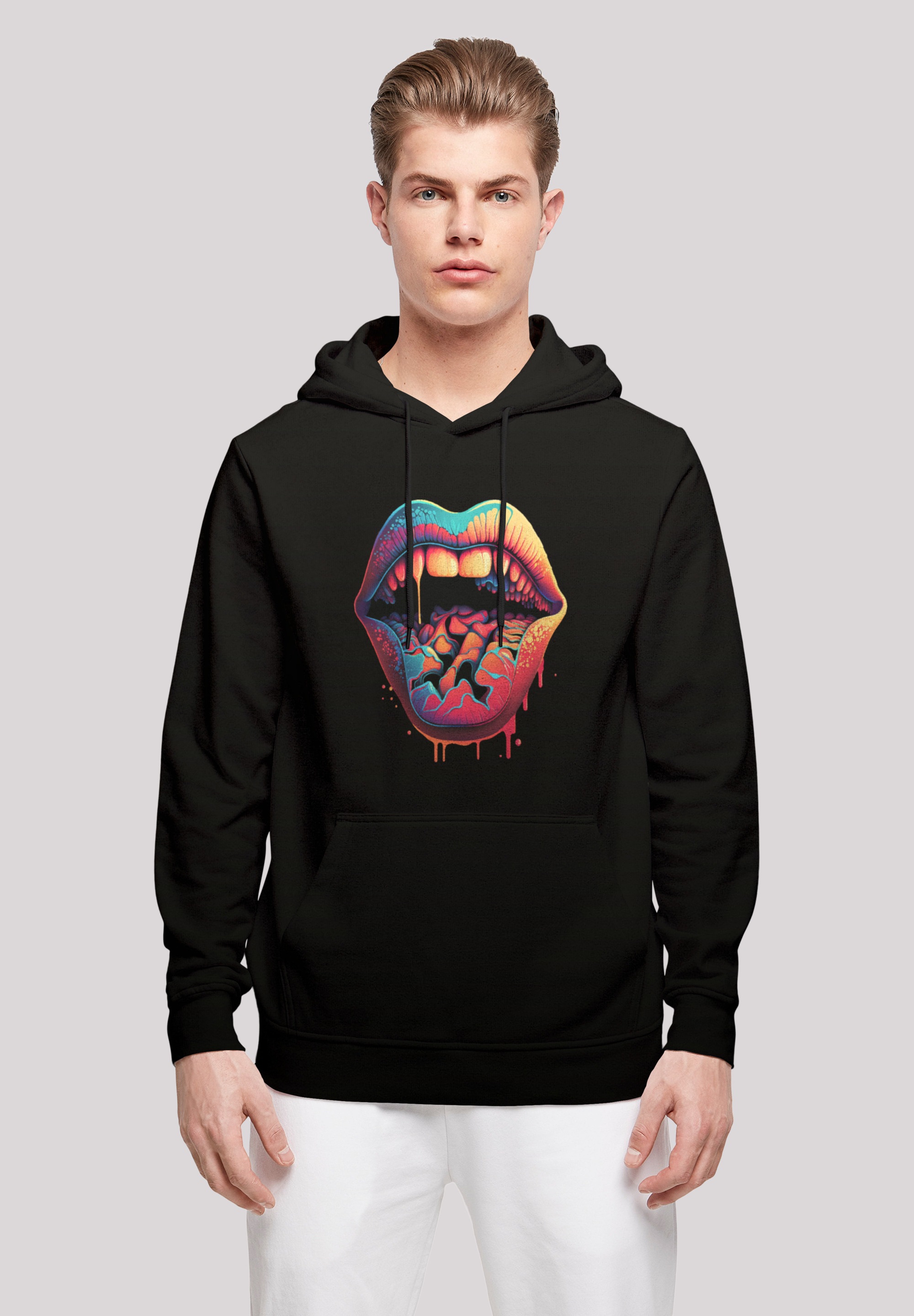 F4NT4STIC Kapuzenpullover "Drooling Lips HOODIE", Print