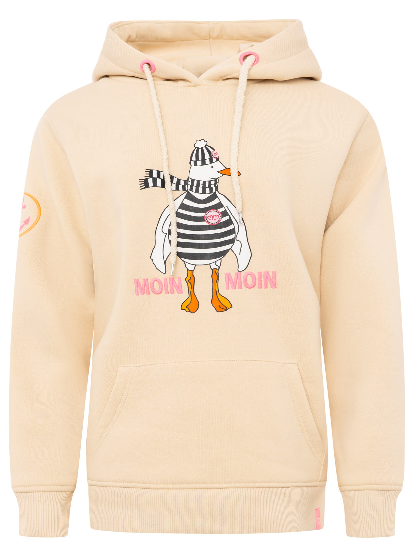 Zwillingsherz Hoodie »"Moin Moin Möwe"«, mit nordischem Gruß, lustiger Möwe, Fronttasche

