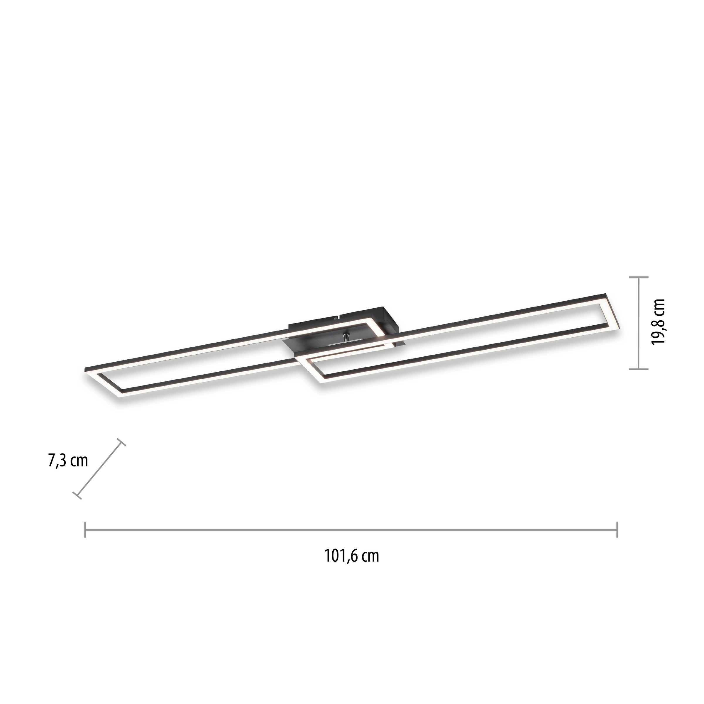 JUST LIGHT Deckenleuchte »IVEN«, 1 flammig, Leuchtmittel LED-Board | LED fest integriert, LED, dimmbar, Switchmo, Memory, nach Trennung vom Netz