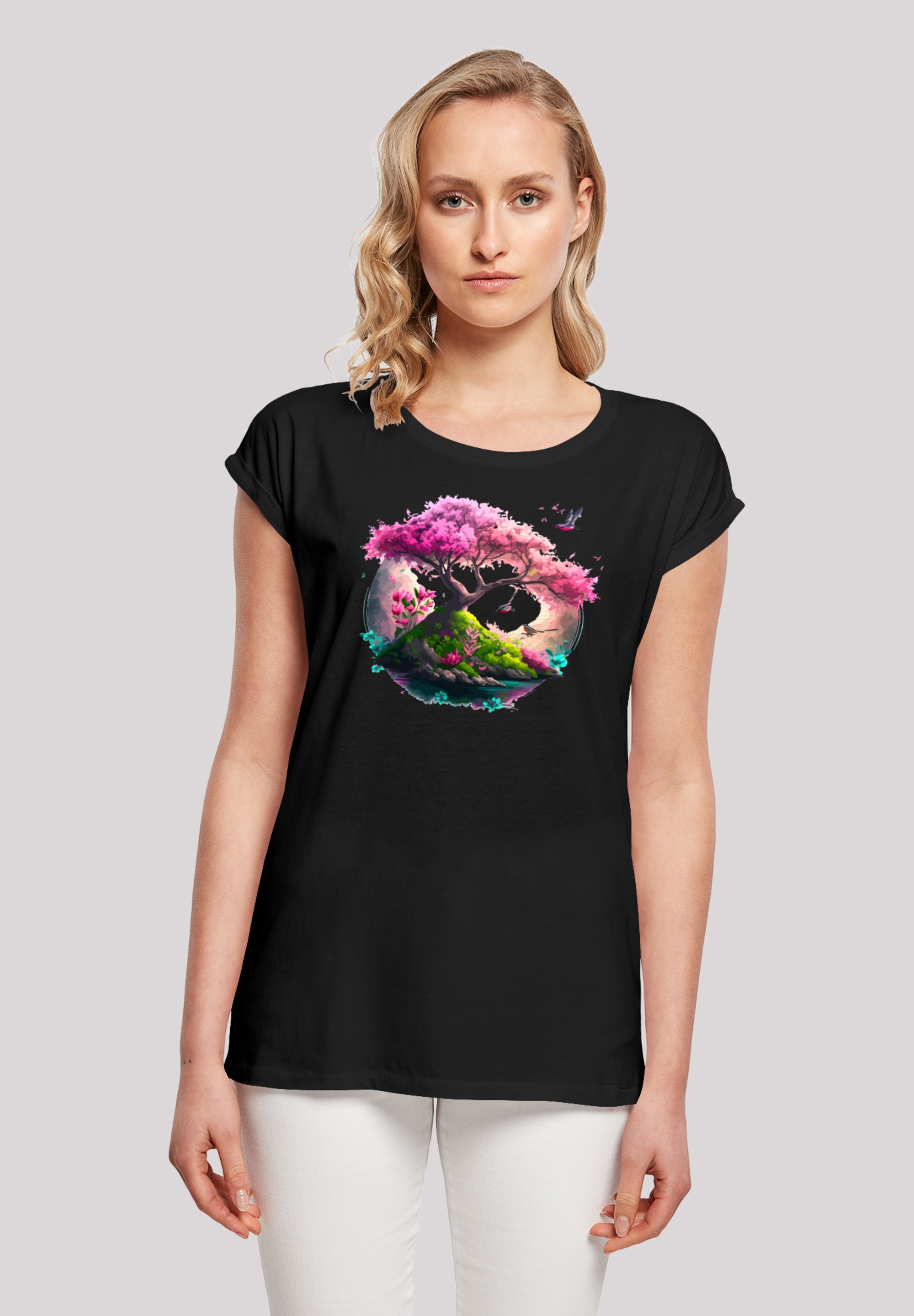 T-Shirt F4NT4STIC Baum«, online BAUR Print »Kirschblüten bestellen |
