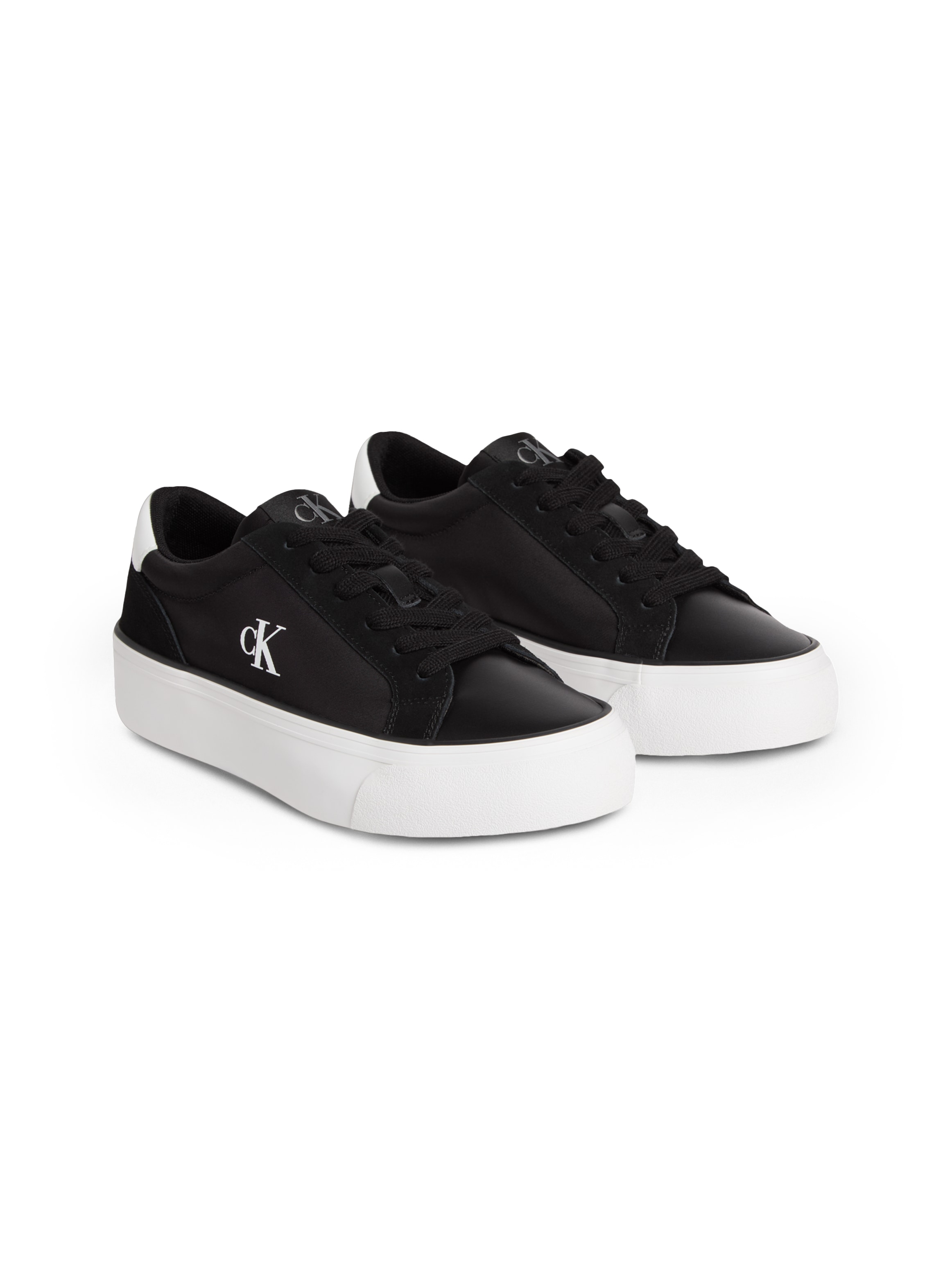 Calvin Klein Jeans Plateausneaker »VULC FLATFORM MG NYLON MIX«, Schnürschuh, Halbschuh, Freizeitsneaker mit softem Schaftrand