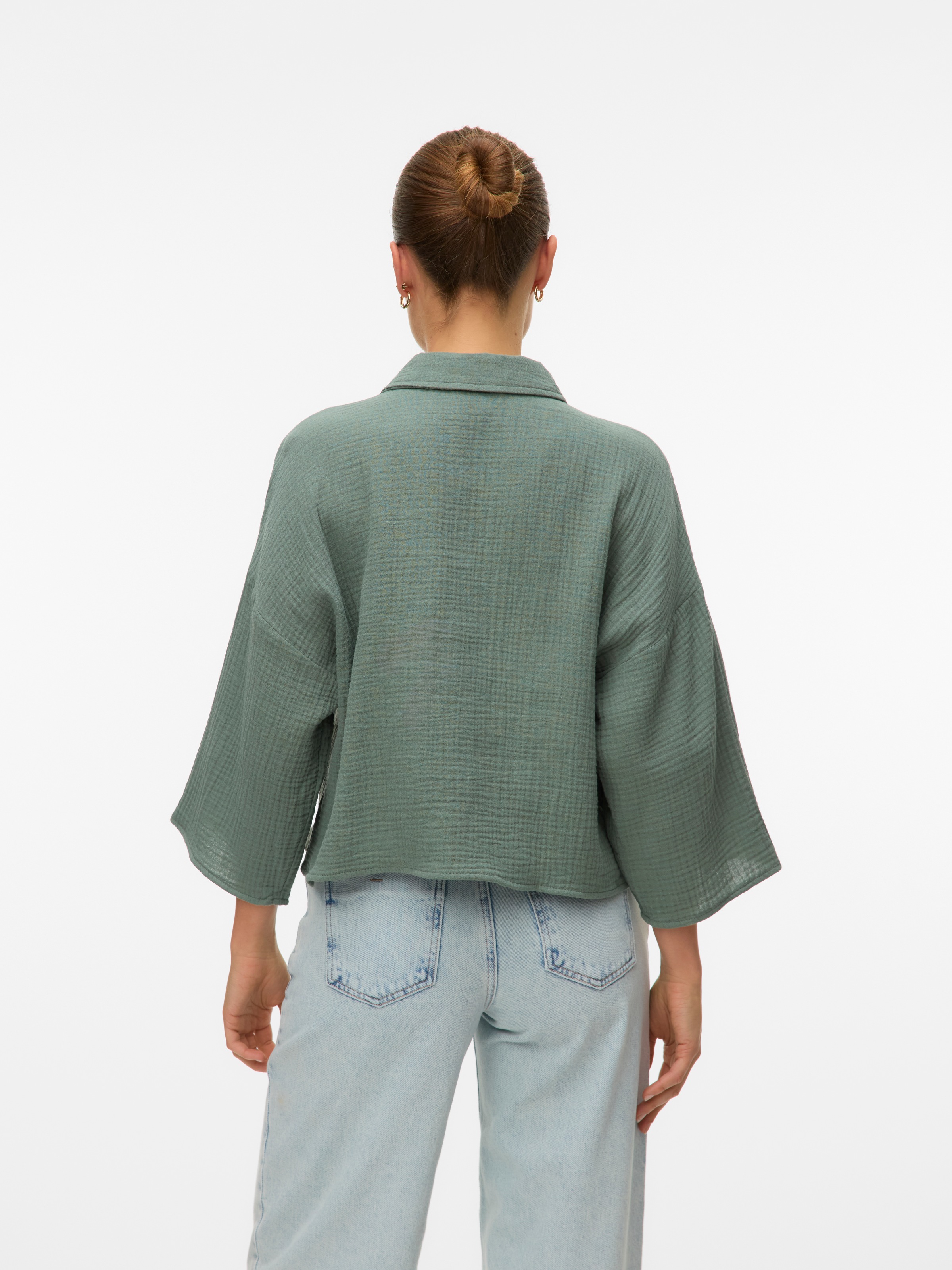 Vero Moda Hemdbluse "VMNATALI CROP SHIRT WVN NOOS" Baumwolle, loose fit günstig online kaufen