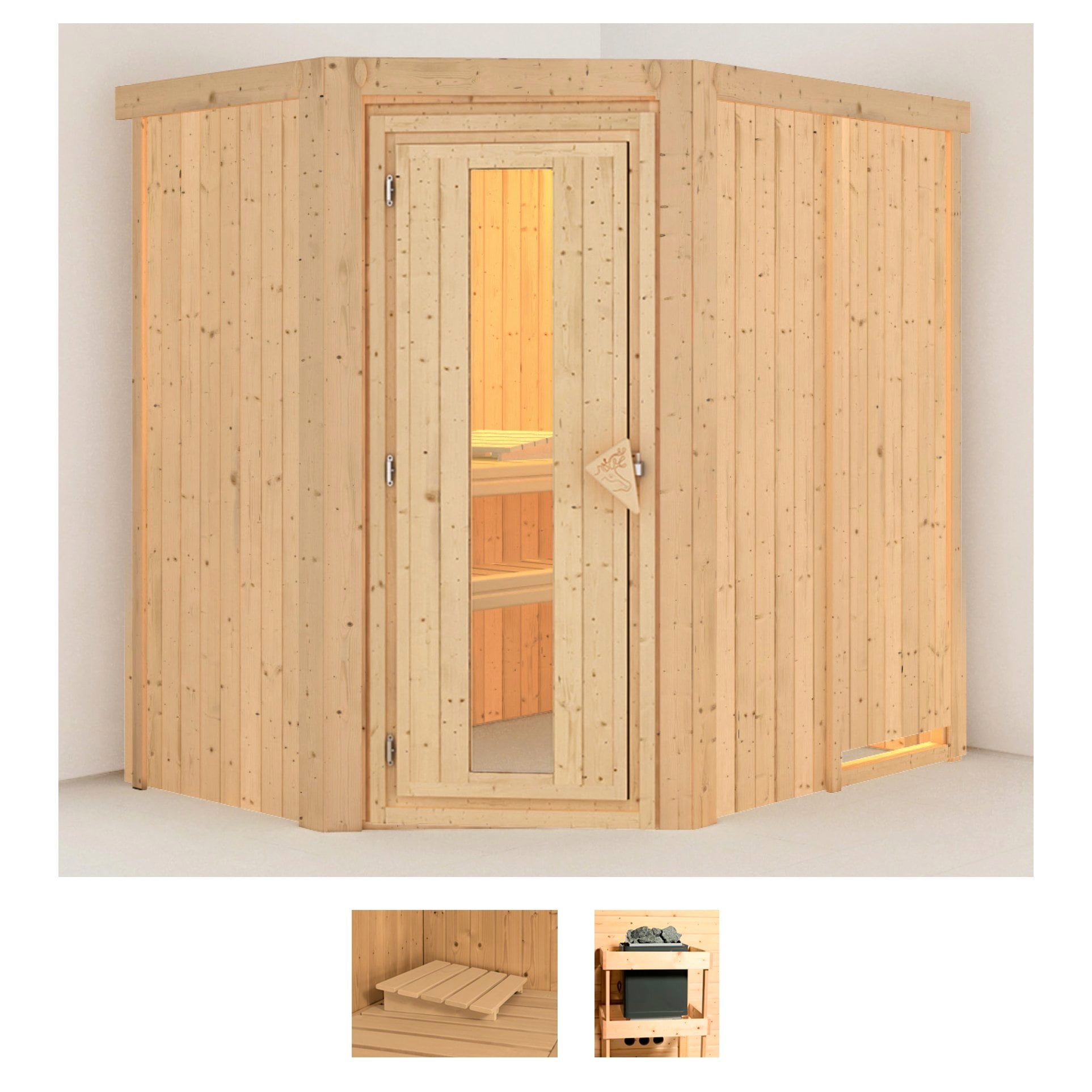 Karibu Sauna "Swantje" Set, ohne Ofen