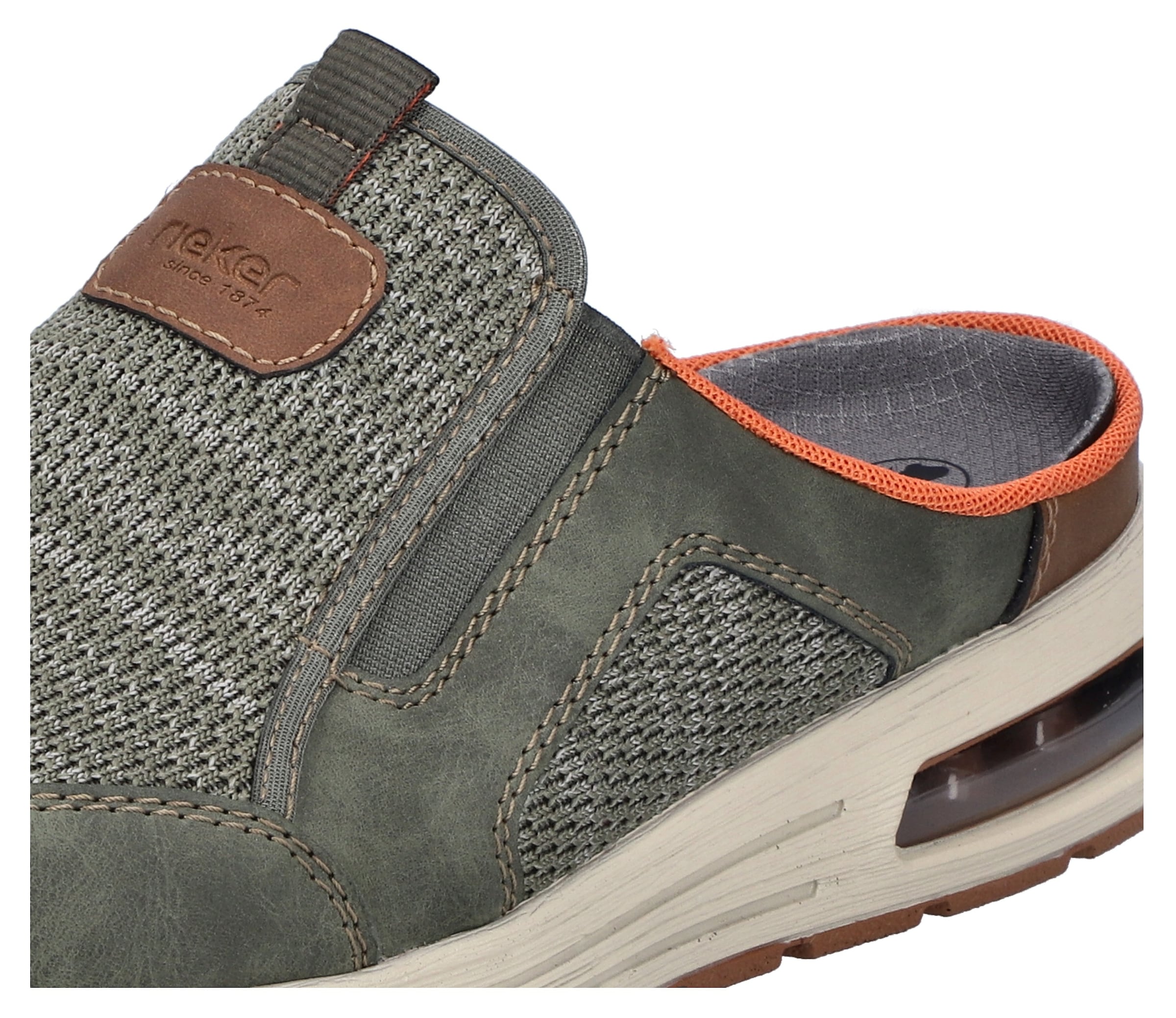 Rieker Clog, Sommerschuh, Strandschuh, Hausschuh mit seitlichen Stretcheinsätzen