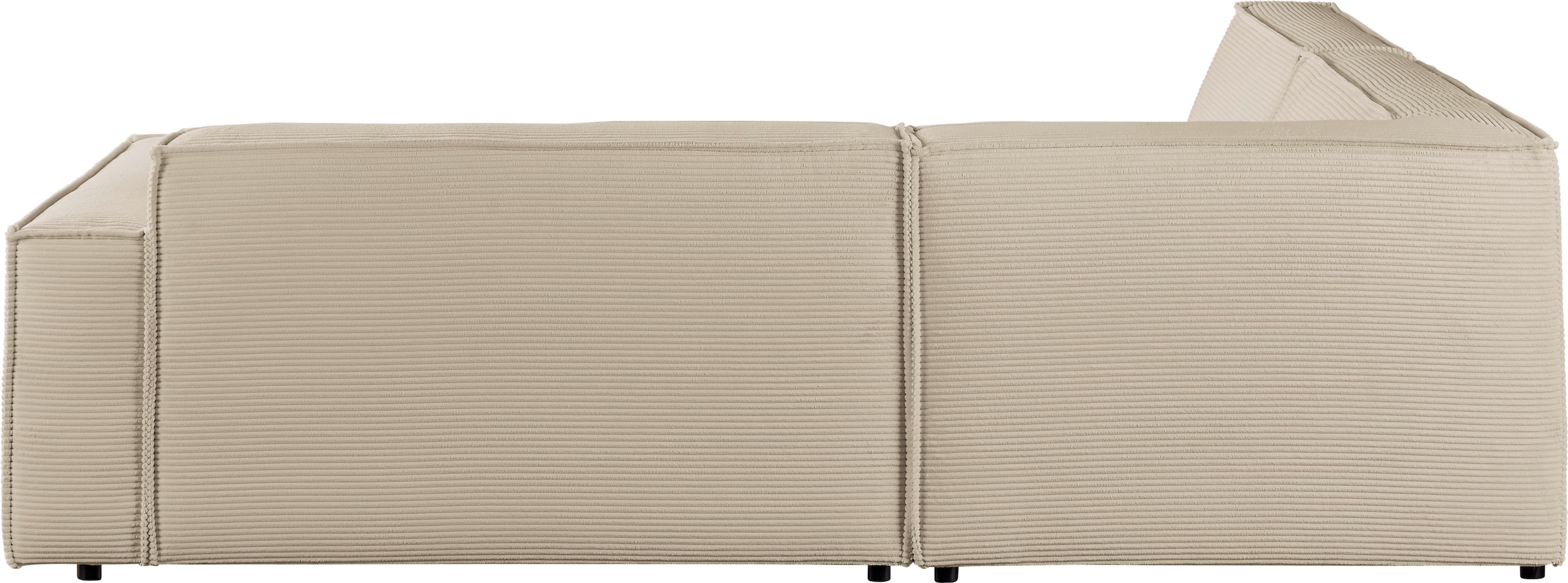 3C Candy Ecksofa »Matteo in elegant, kubischer Formensprache, bequem, L-Form« mit auffälliger Kedernaht, Cord-Bezug, Lounge-Charakter, OTTOs Choice