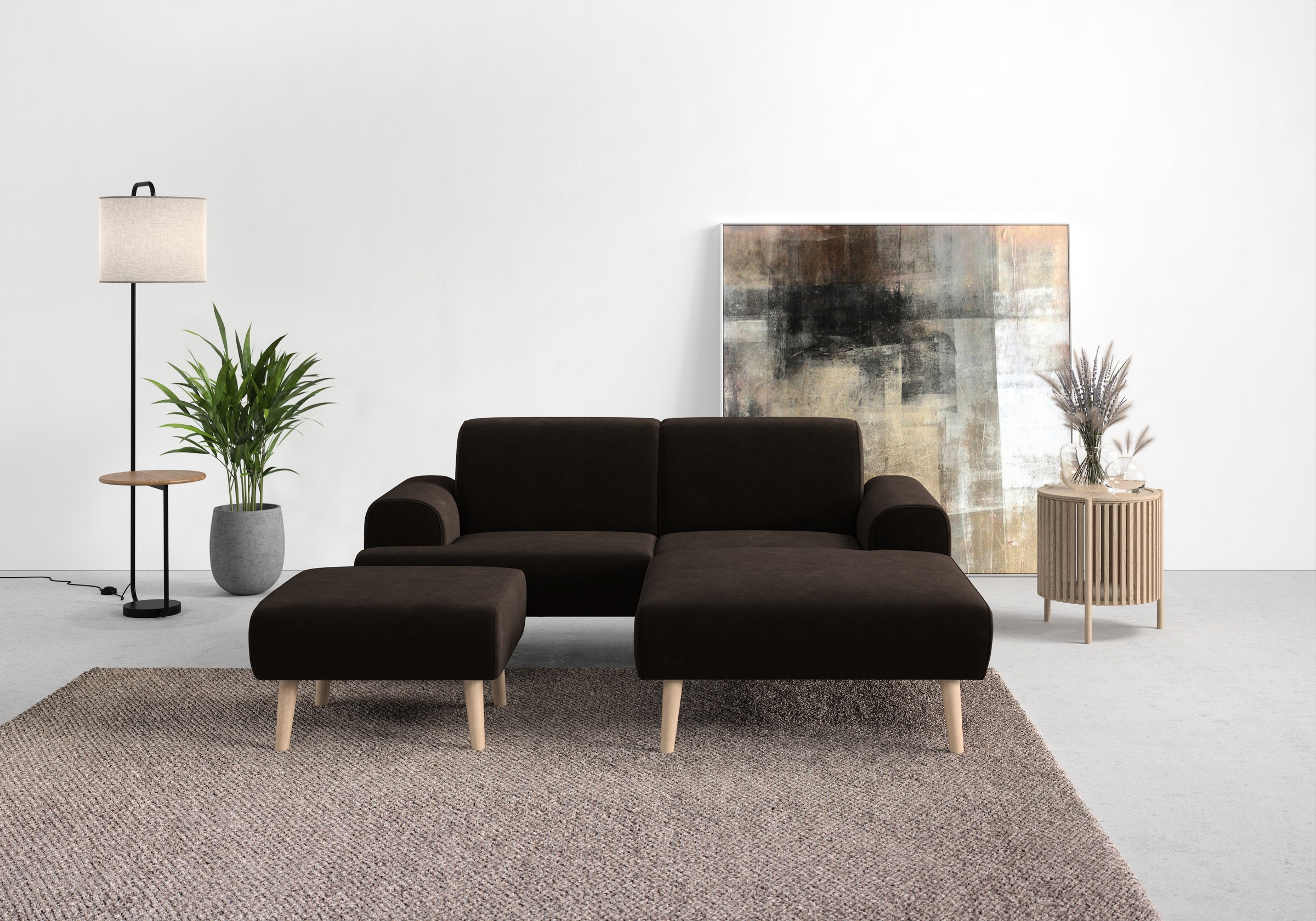 Thumbnail - Home affaire Ecksofa "Swift Scandic Design, komfortabler Federkern, Breite 192cm, L-Form" Federkern-Polsterung, B/T/H: 1...