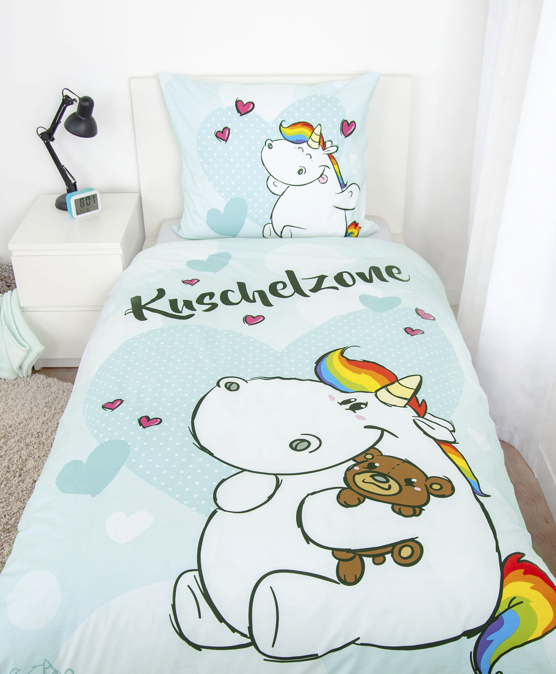 Pummeleinhorn Kinderbettwäsche "Pummeleinhorn" 2 Stk. tlg. günstig online kaufen