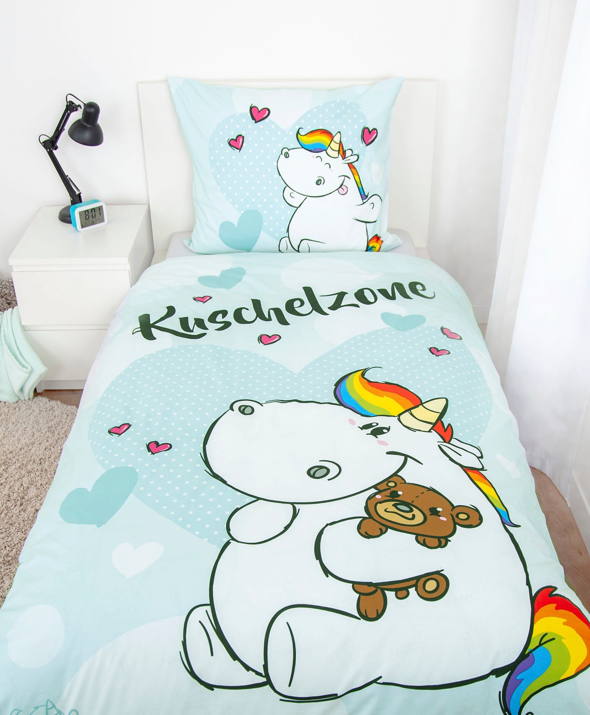 Pummeleinhorn Kinderbettwäsche "Pummeleinhorn" 2 Stk. günstig online kaufen
