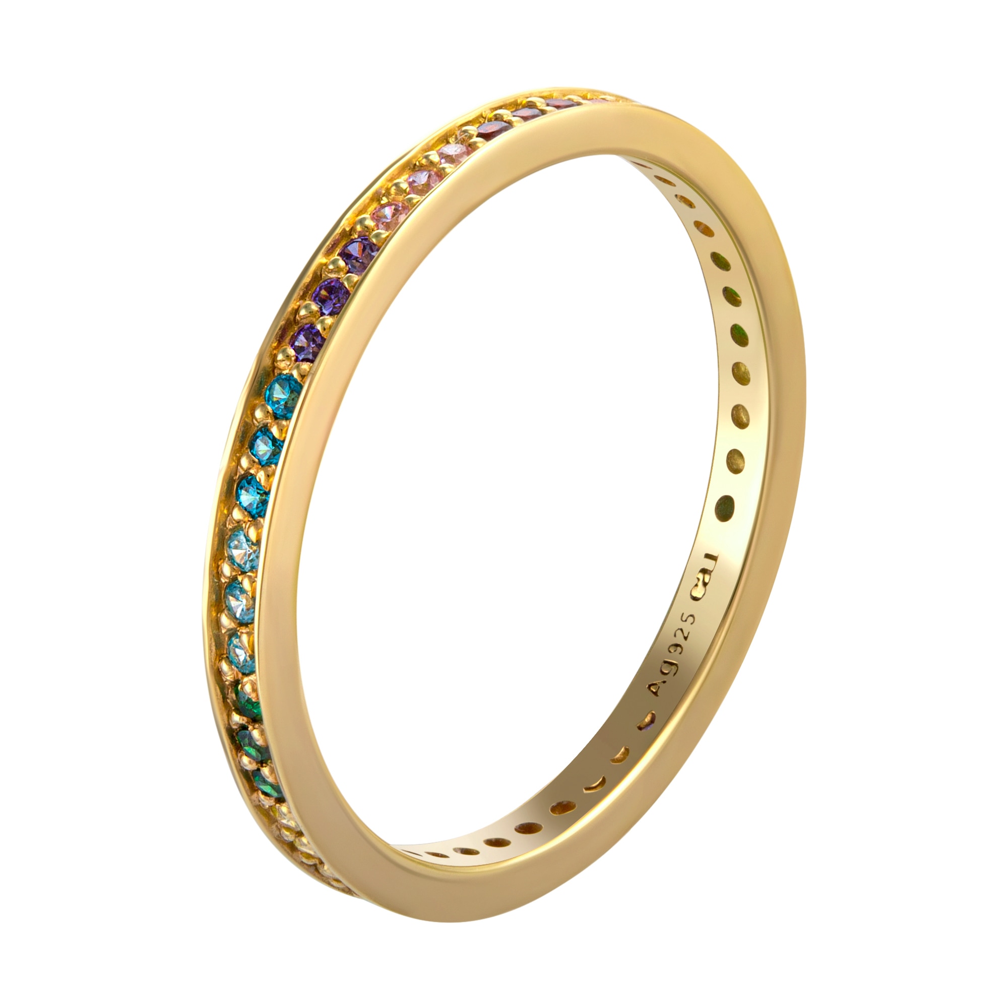 CAÏ Fingerring »925/- Sterling bestellen Rainbow« Silber Zirkonia vergoldet | online BAUR