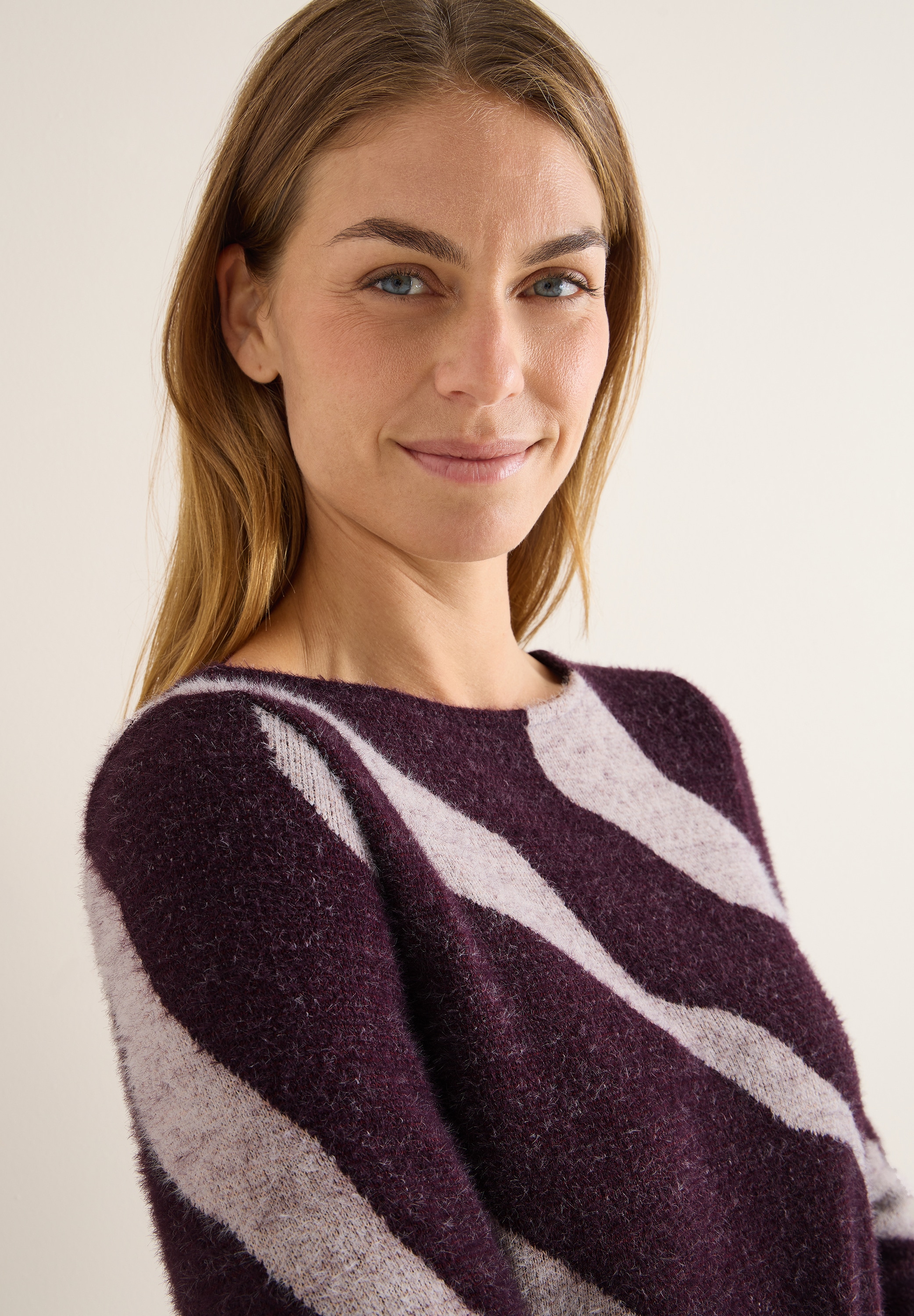 Cecil Strickpullover, mit grafischem Muster und in Federgarn-Qualität