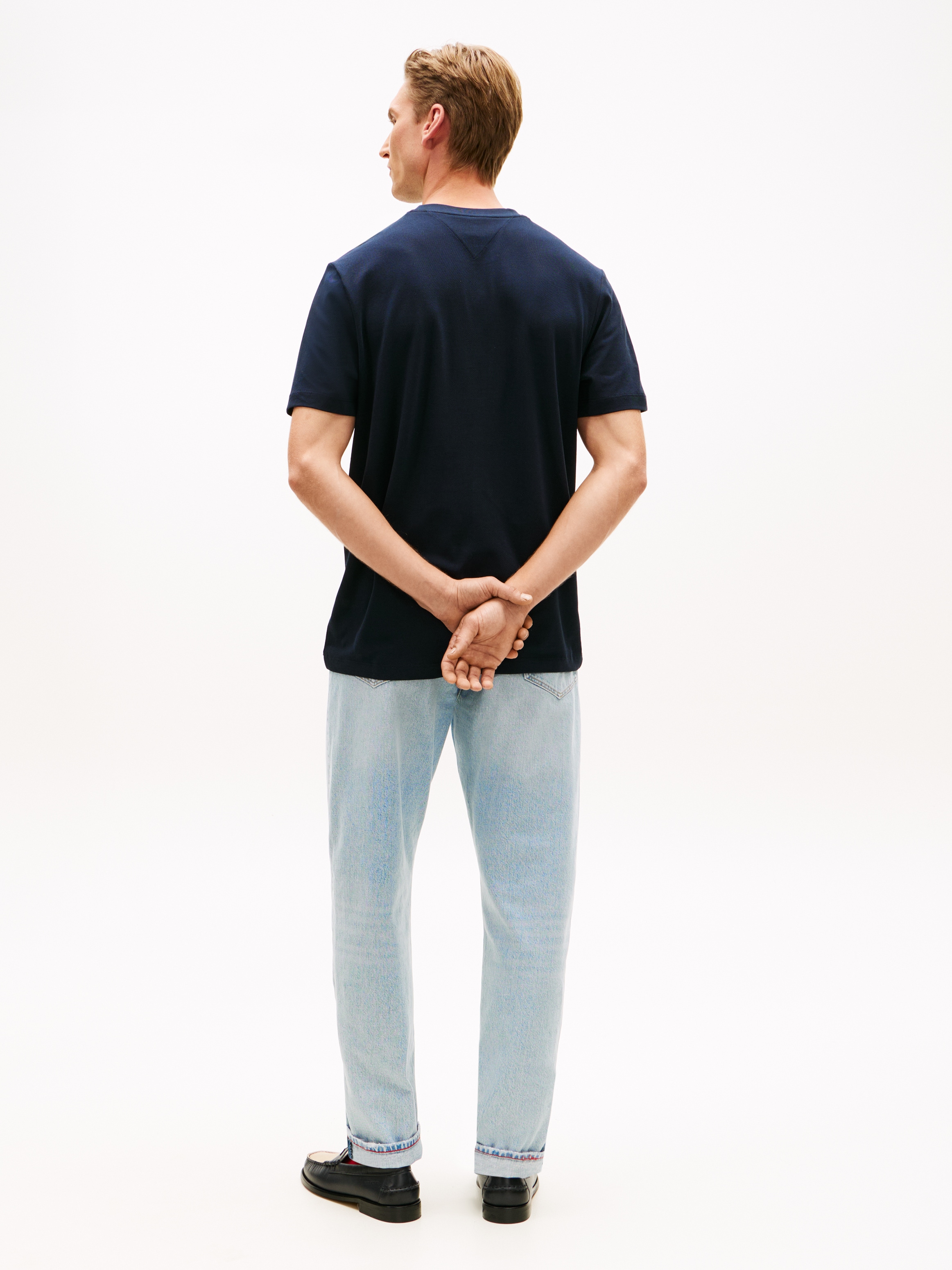 Tommy Hilfiger T-Shirt »GLOBAL STRIPE PIQUE POCKET« Regular fit mit Brusttasche