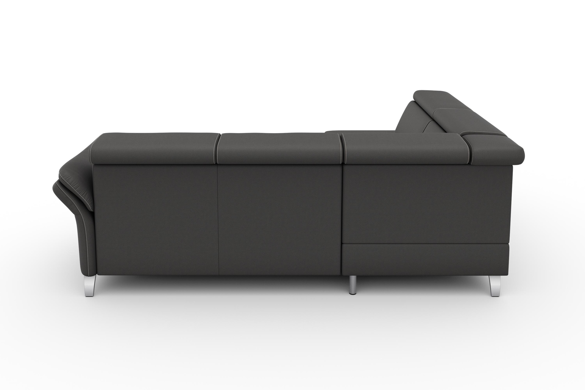 sit&more Ecksofa »Vincenzo L-Form«, inklusive Kopfteilverstellung, wahlweise mit Bettfunktion, Bettkasten