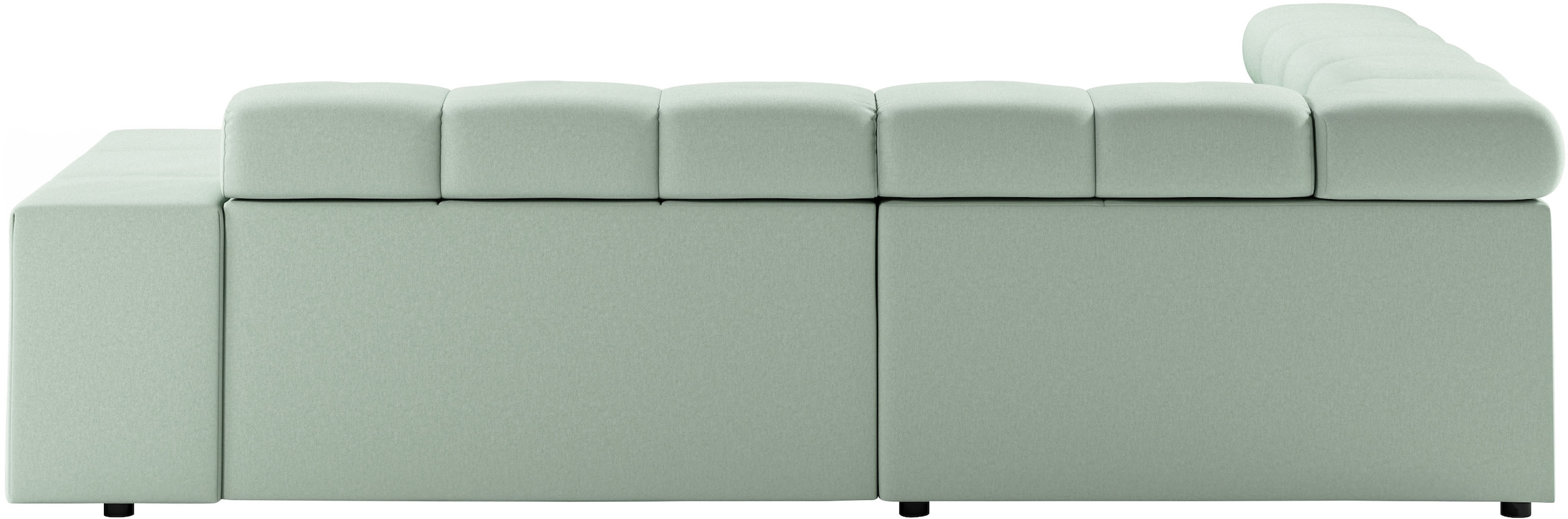 INOSIGN Ecksofa »Ancona, incl. Kopfteilverstellung + 3 Zierkissen, L-Form, bequem«, wahlweise motorische Sitztiefenverstellung, B/T(H: 249/215/70 cm