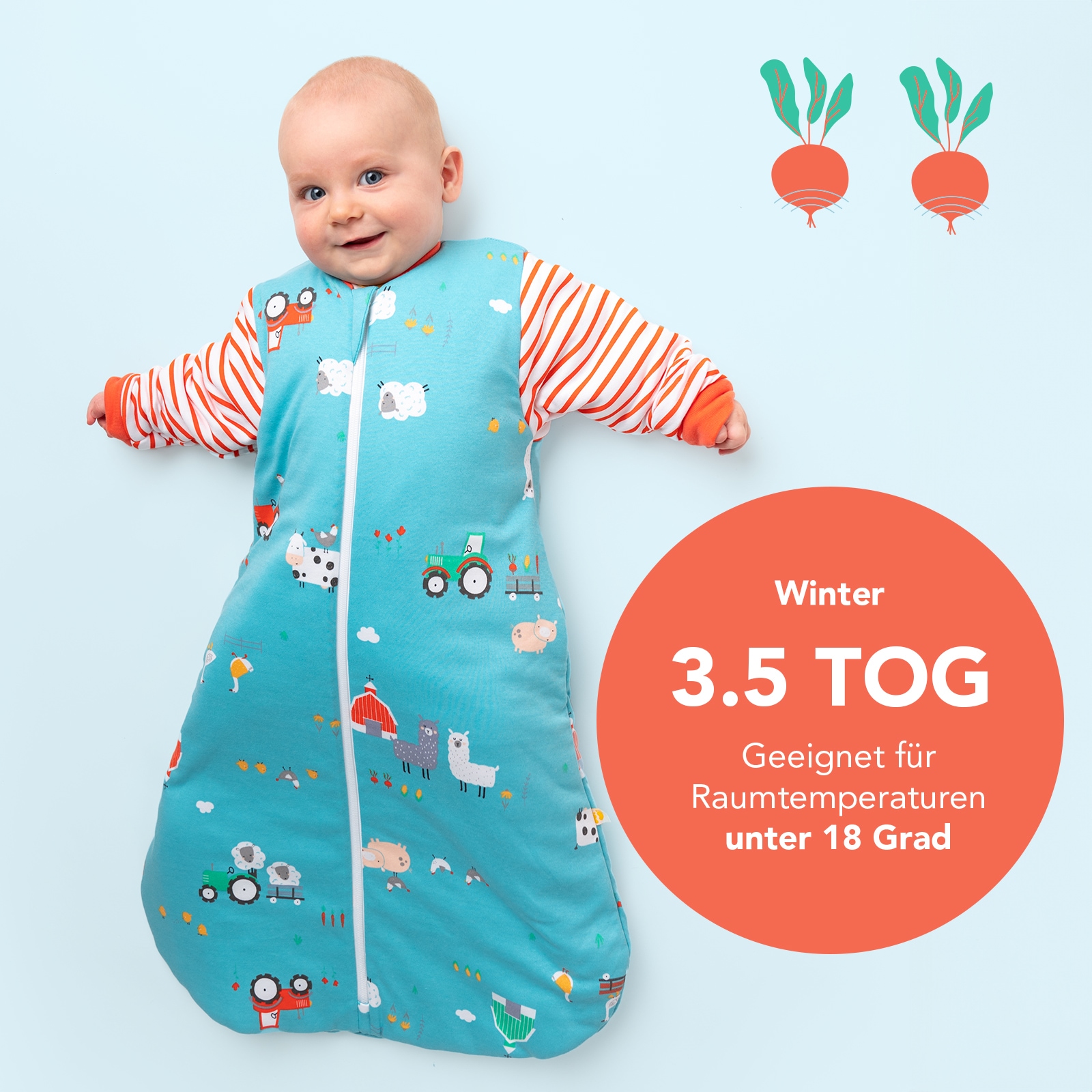 Schlummersack Babyschlafsack »Schlafsack ohne Füßen 3.5 Tog«