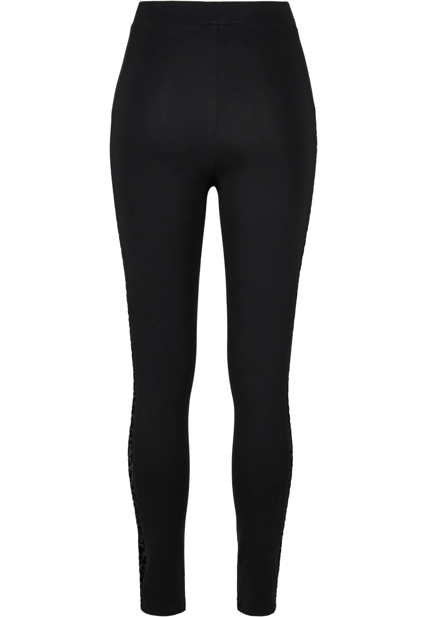 URBAN CLASSICS Leggings »Urban Classics Damen Ladies Flock Lace Stripe Leggings«, (1 tlg.)