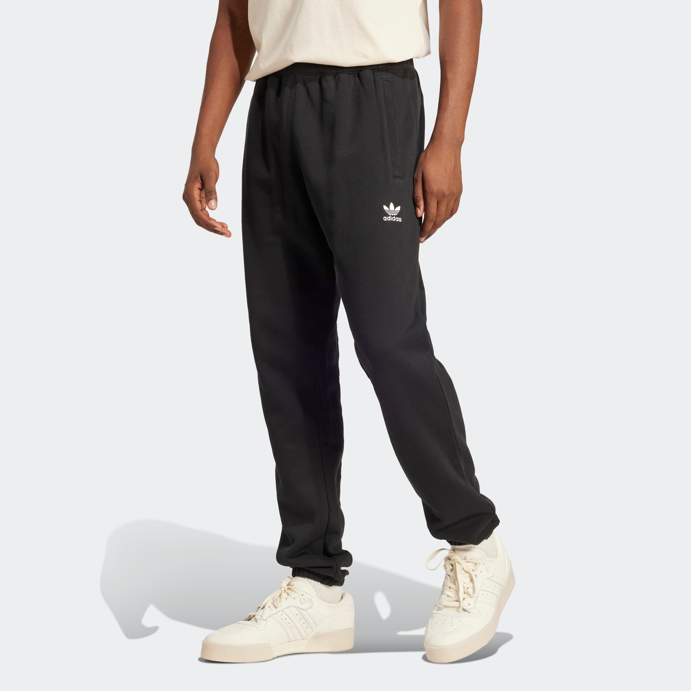 adidas Originals Sporthose "TREFOIL ESSENTIALS FRENCH TERRY" für Erwachsene, mit Kordelverschluss, normale Weite, aus Baumwolle