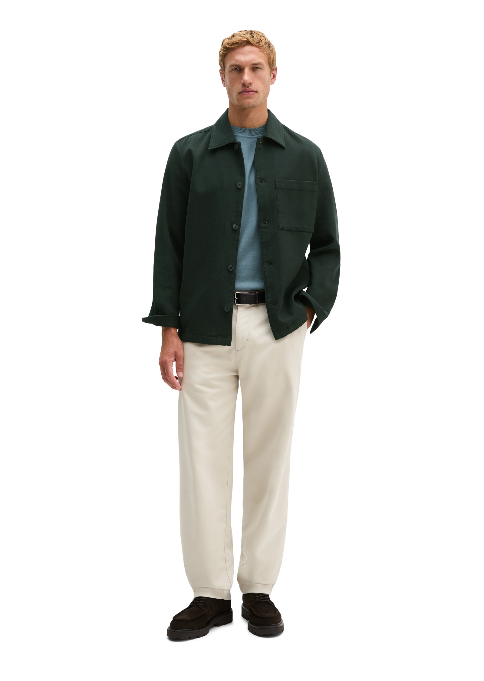 Marc O'Polo Kurzjacke »aus doppellagigem Bio-Baumwoll-Twill« ohne Kapuze