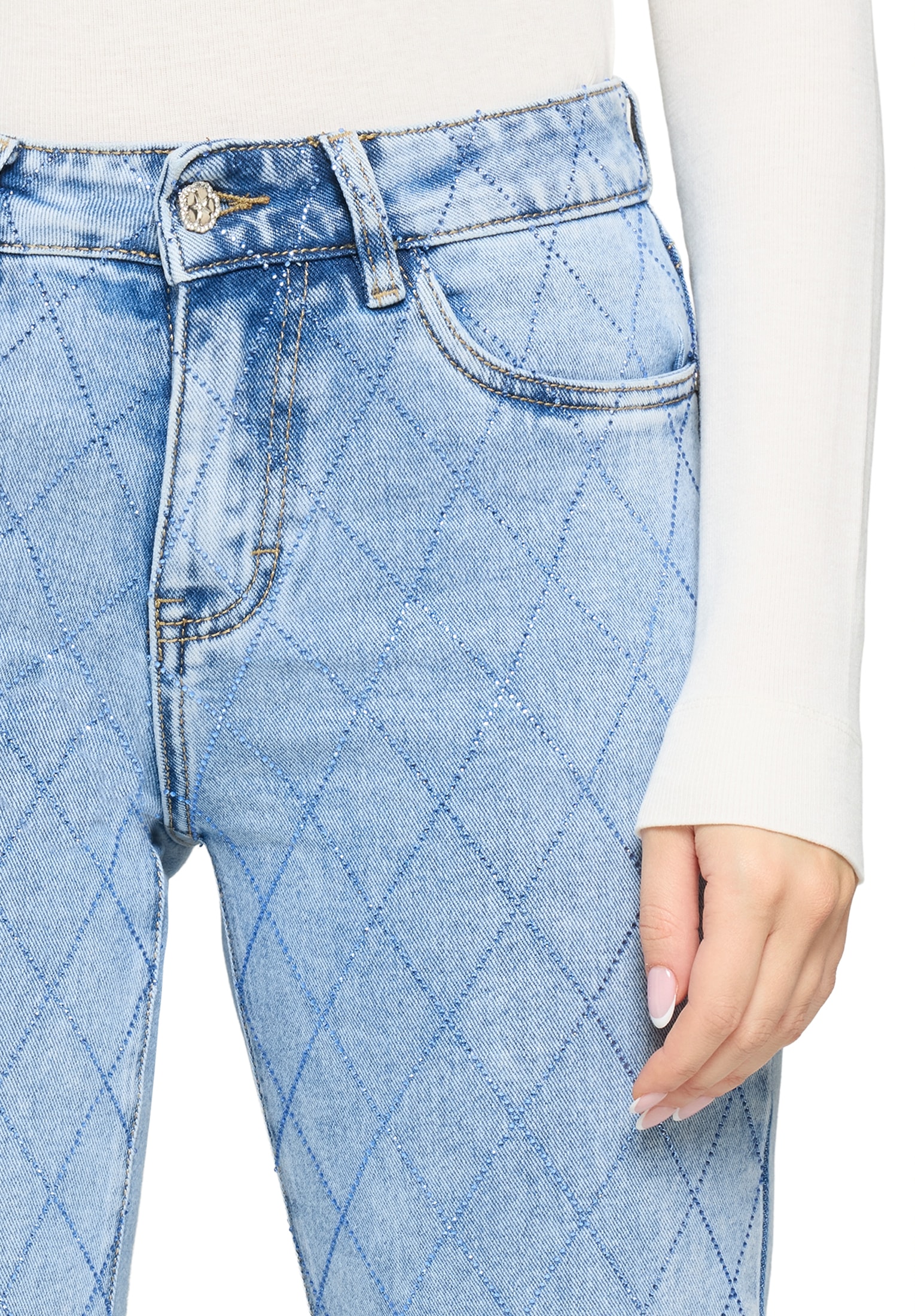 Cartoon Stretch-Jeans »Damen mit Strass«