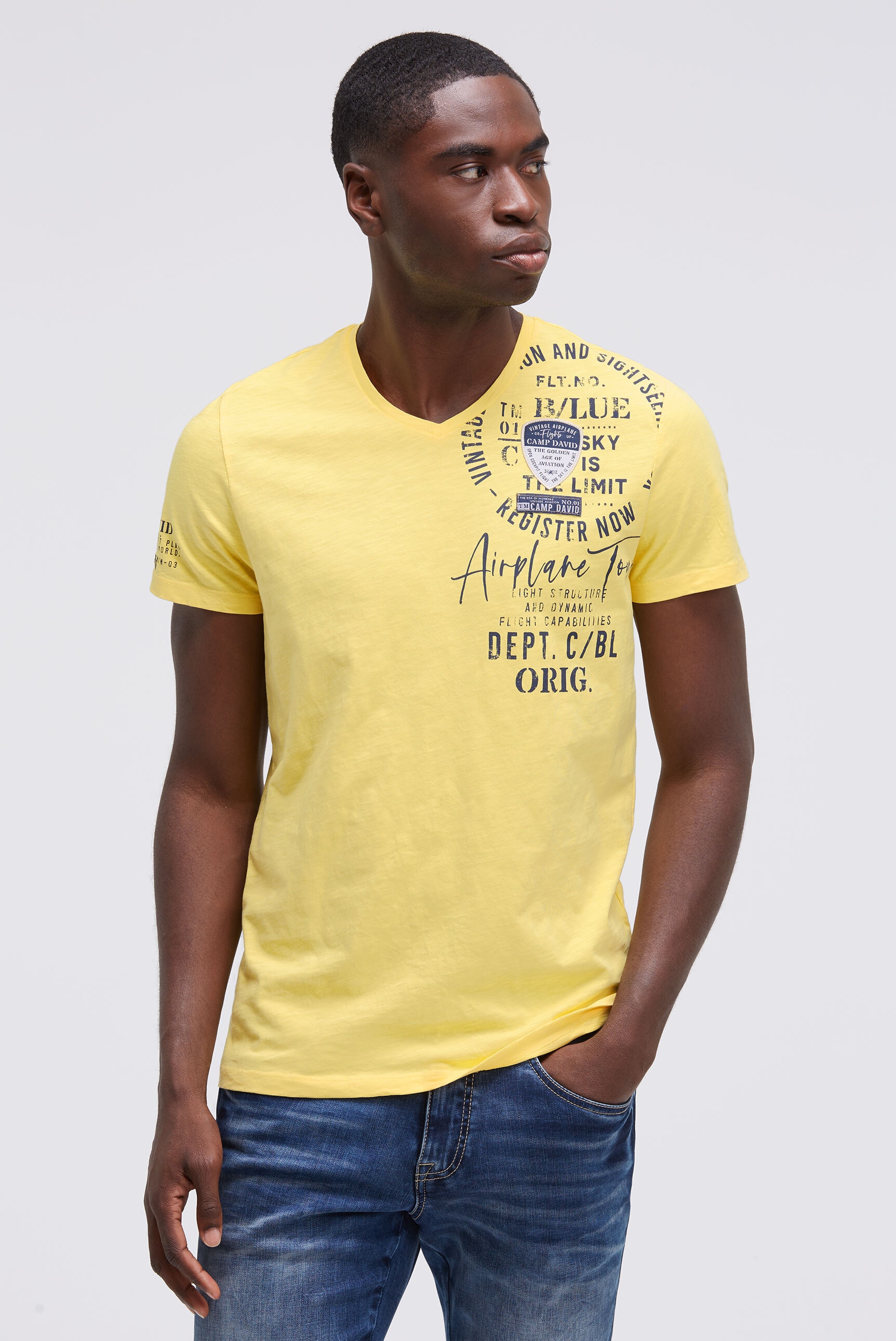 CAMP DAVID V-Shirt, mit maskulinem V-Ausschnitt günstig online kaufen