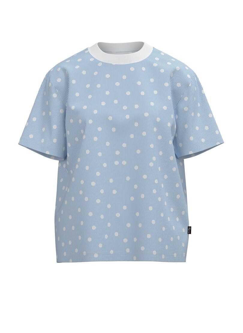 Trigema T-Shirt "TRIGEMA Cropped T Shirt mit Allover "Punkt" Muster" 1 günstig online kaufen