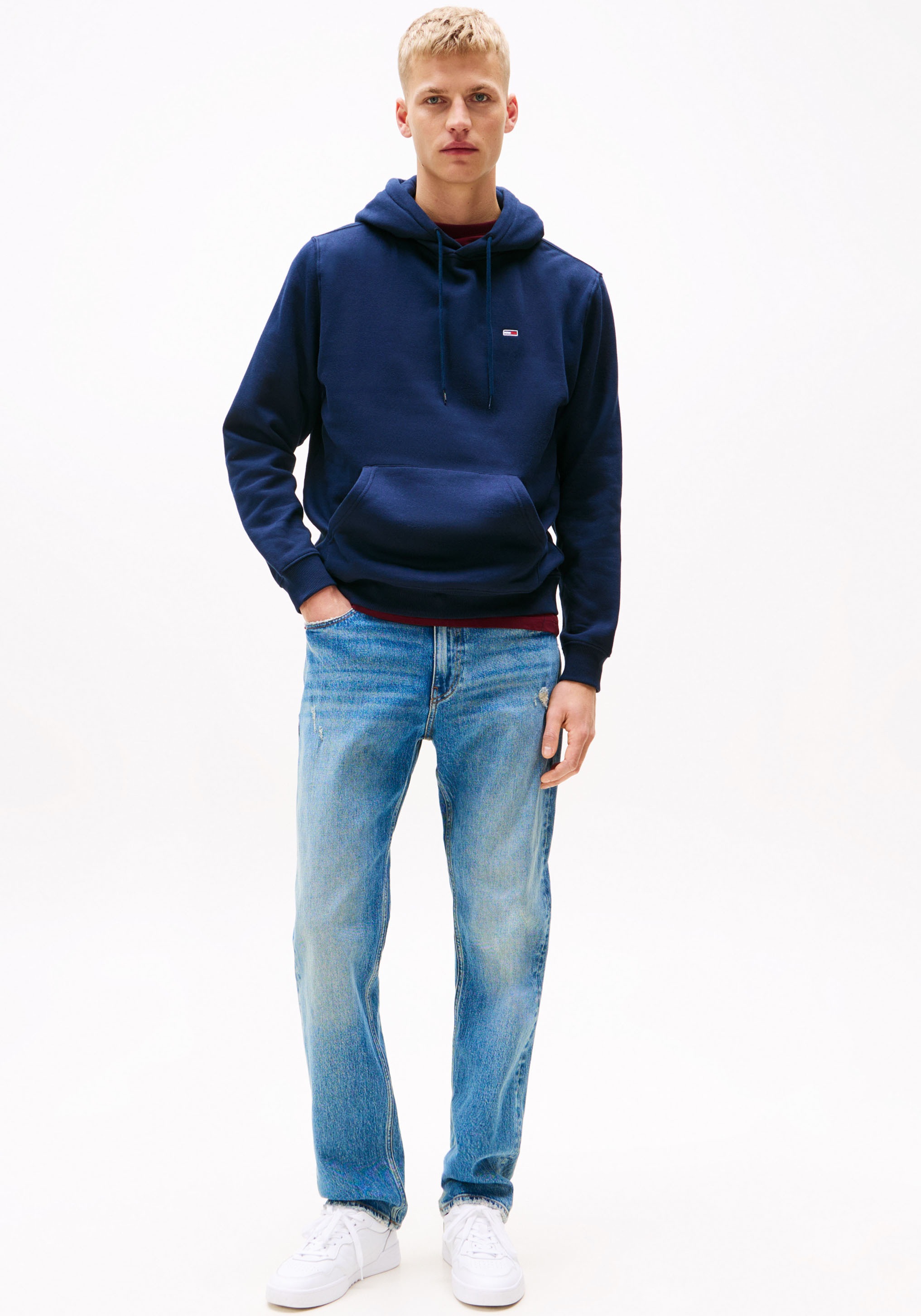 Tommy Jeans pour homme. DM0DM20742 Sweat-shirt drapeau bleu marine (M), Casuel, Le coton biologique, Durable 2