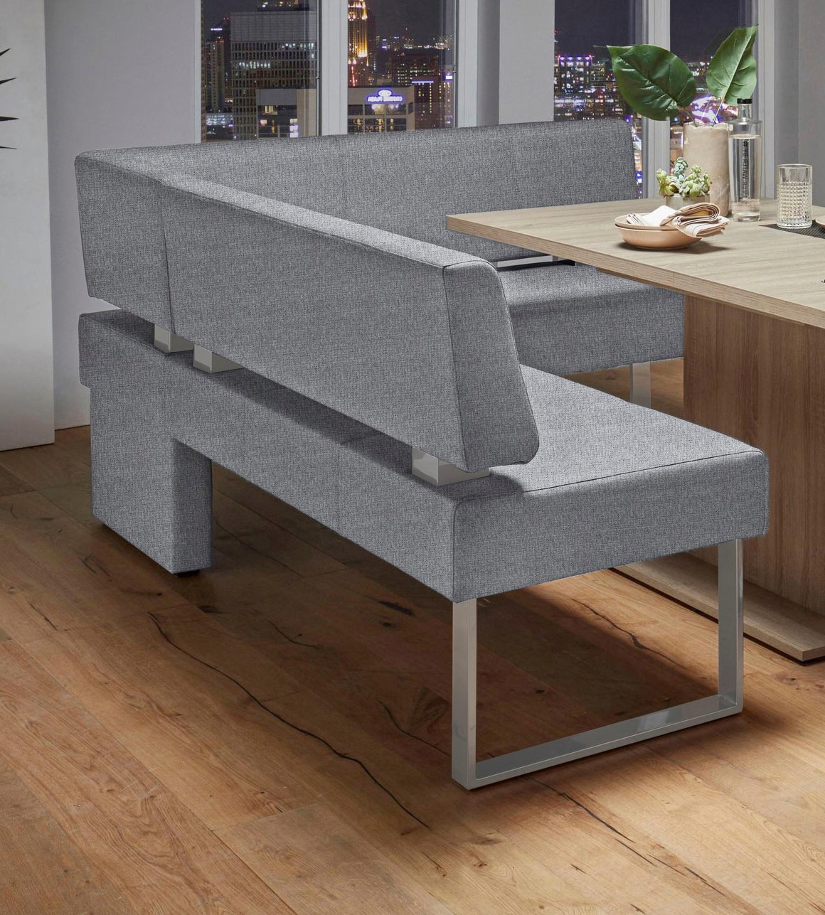 OTTO Home Eckbank Rab Grau Polyester 200x160x88cm 3