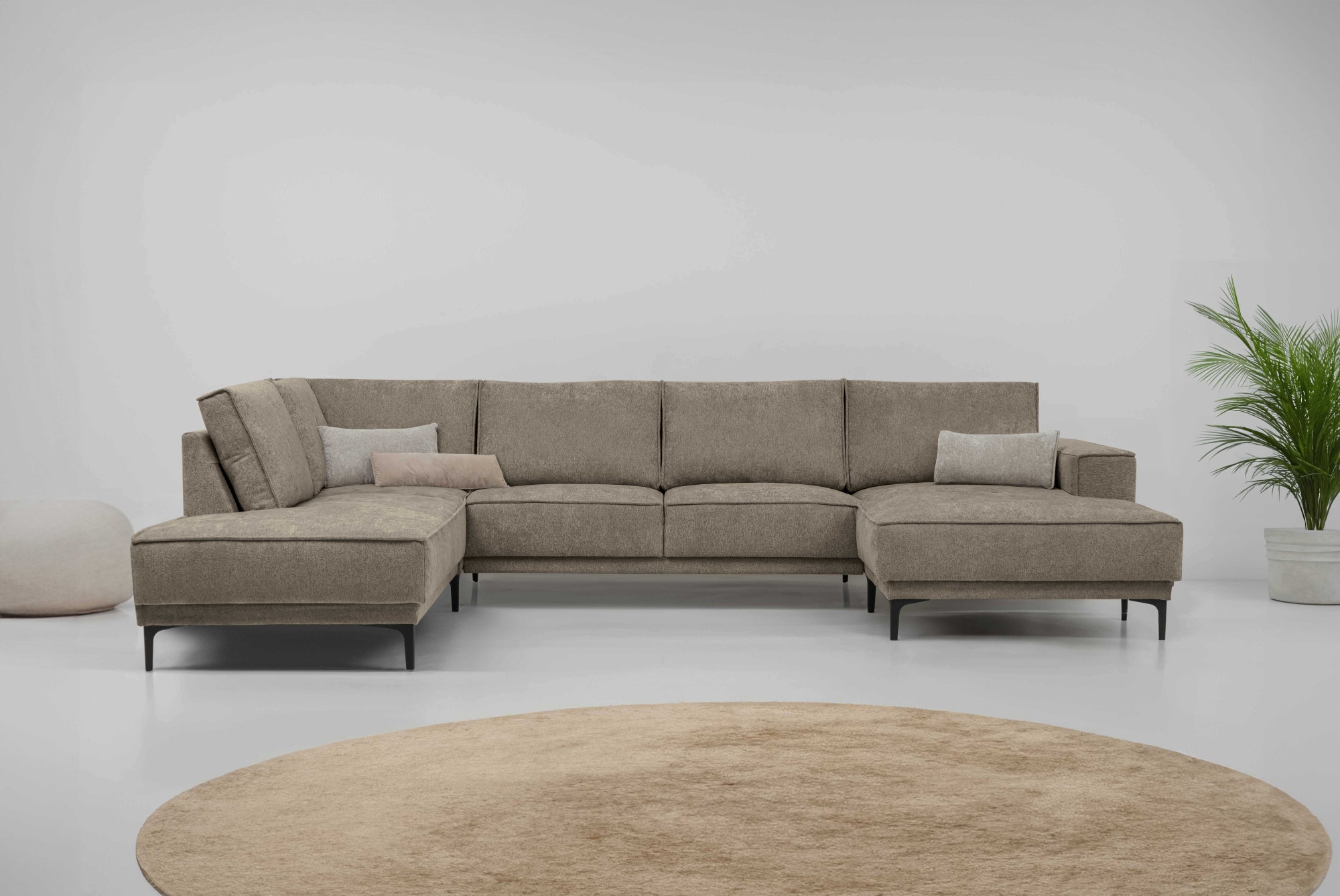 OTTO home Wohnlandschaft "XXL Sofa Oland, Struktur, Flachgewebe, Luxus-Micr günstig online kaufen