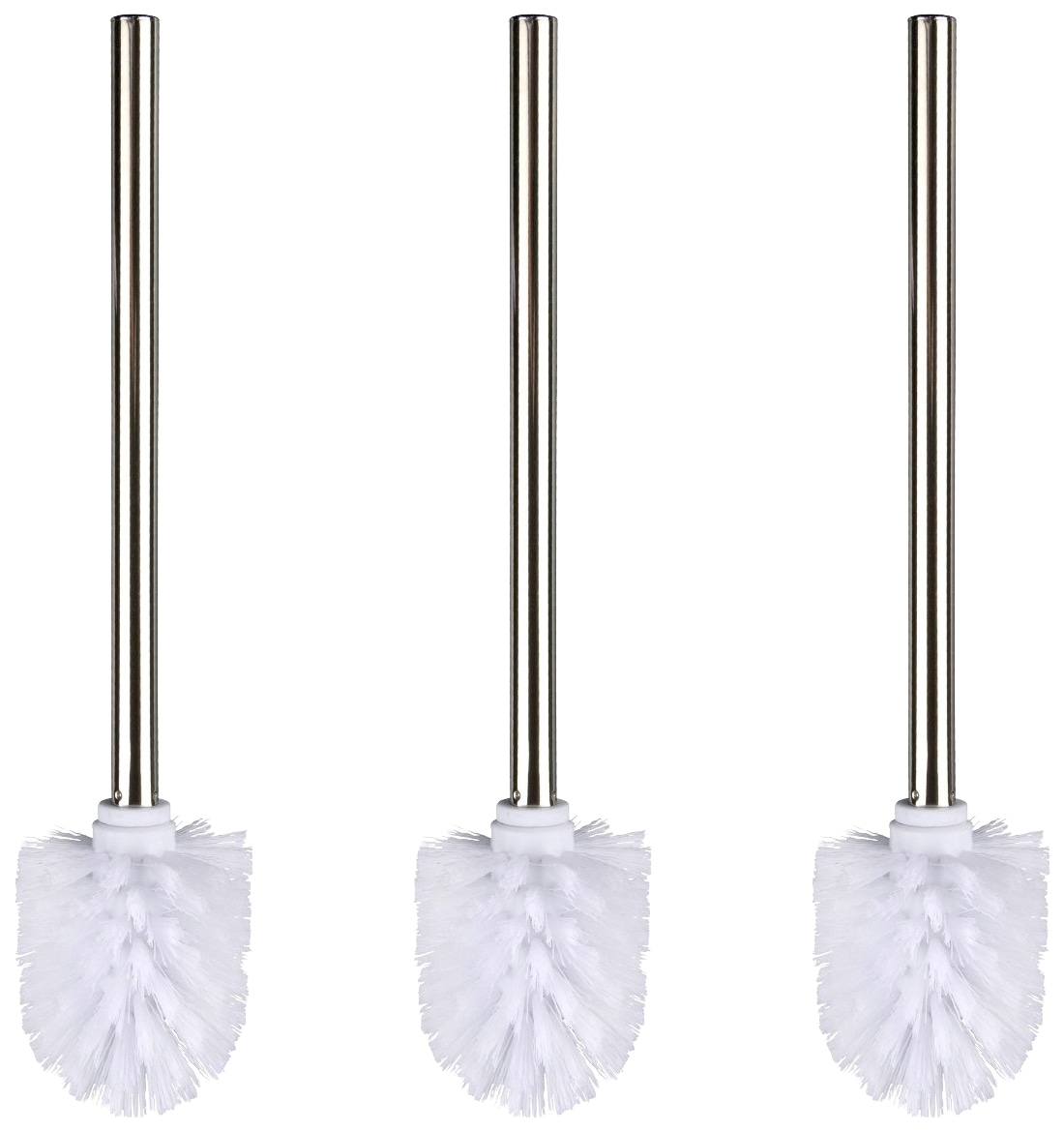 WENKO WC-Reinigungsbürste Set 3 aus Edelstahl  Kunststoff weiß, Durchmesser günstig online kaufen