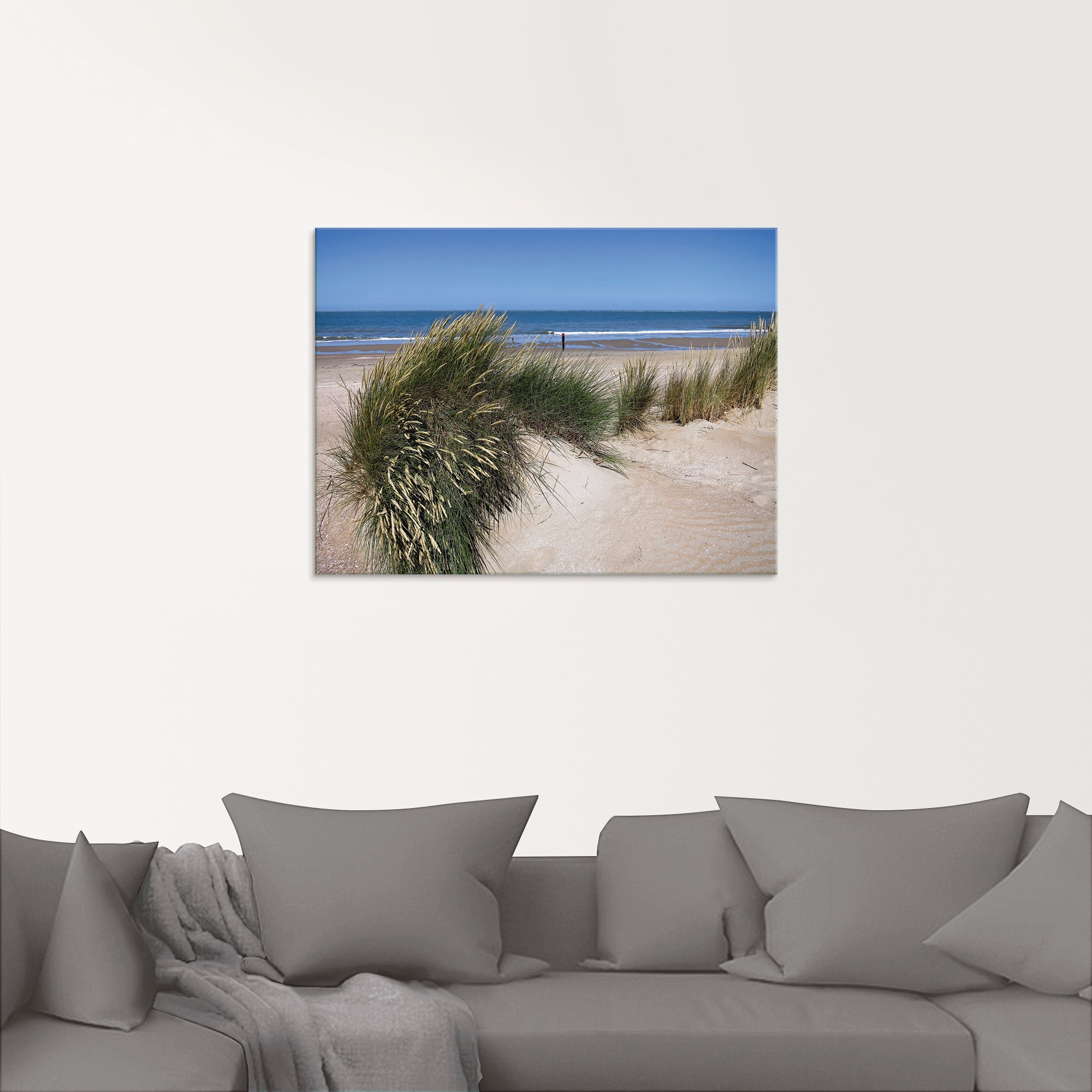 Artland Glasbild »wellige Dünenlandschaft«, Strand, (1 St.), in verschiedenen Größen