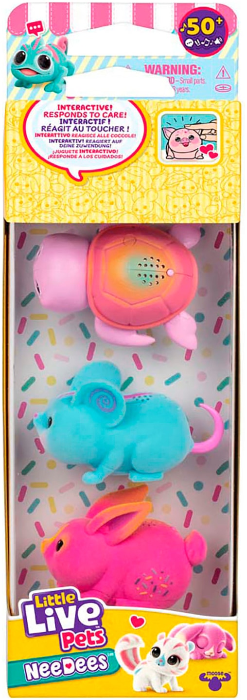 Moose Spielfigur »Little Live Pets, NeeDees, 3er-Pack«, (Set, 3 tlg.)