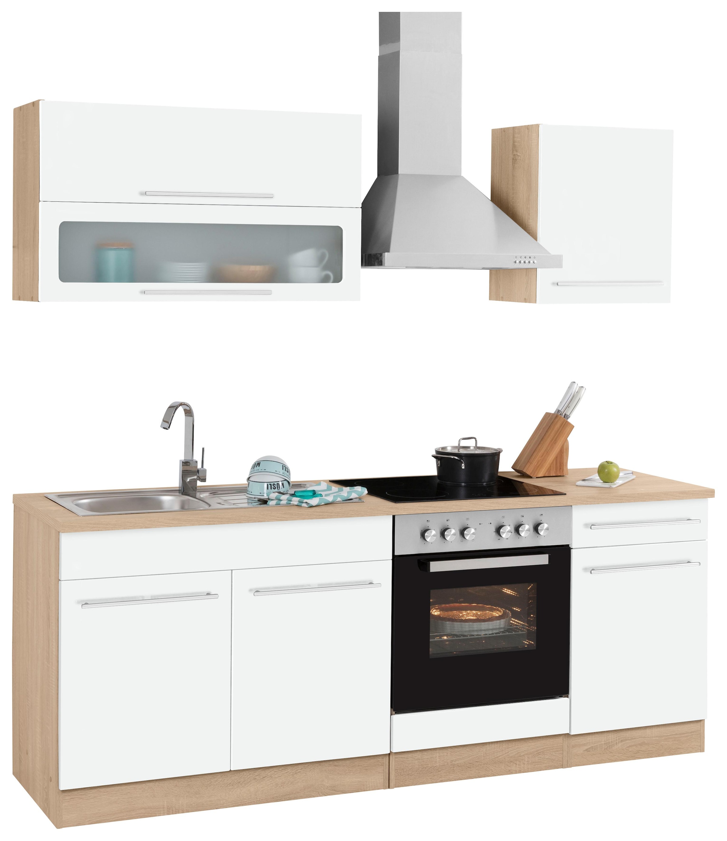 KOCHSTATION Küchenzeile »KS-Eton«, ohne E-Geräte, Breite 210 cm