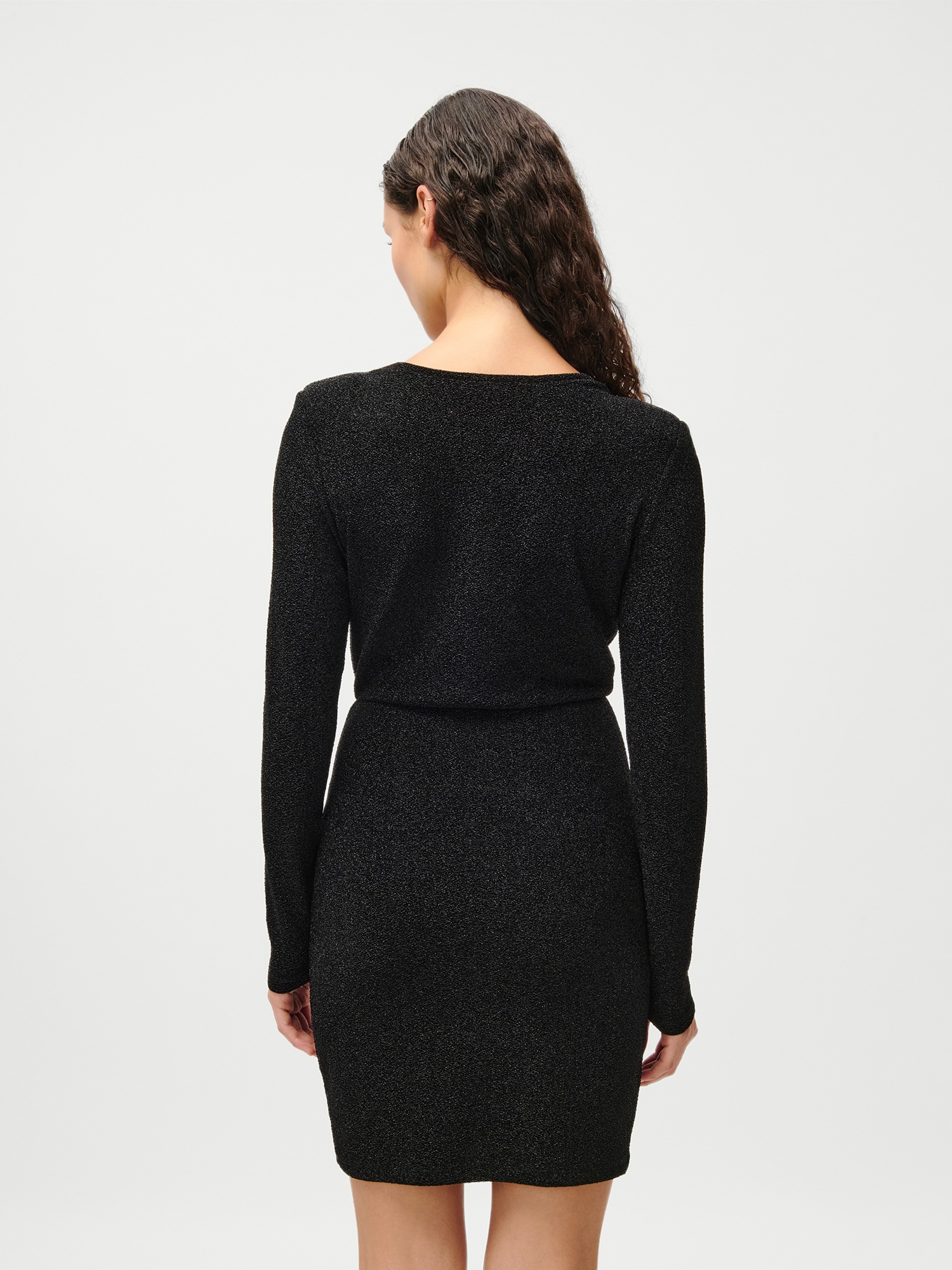 Thumbnail - LeGer Minikleid "Marcelina, LeGer by Lena Gercke" Ohne Taschen mit Glitzergarn, Oberteil in Wickeloptik, figurbetonte Pa...