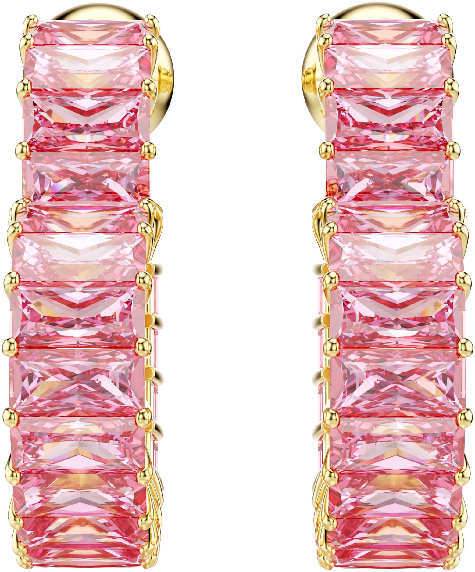 Swarovski Paar Creolen »Schmuck Geschenk Matrix Ohrringe Herz, 5693512, 5706340«, mit Swarovski® Zirkonia (synth.)