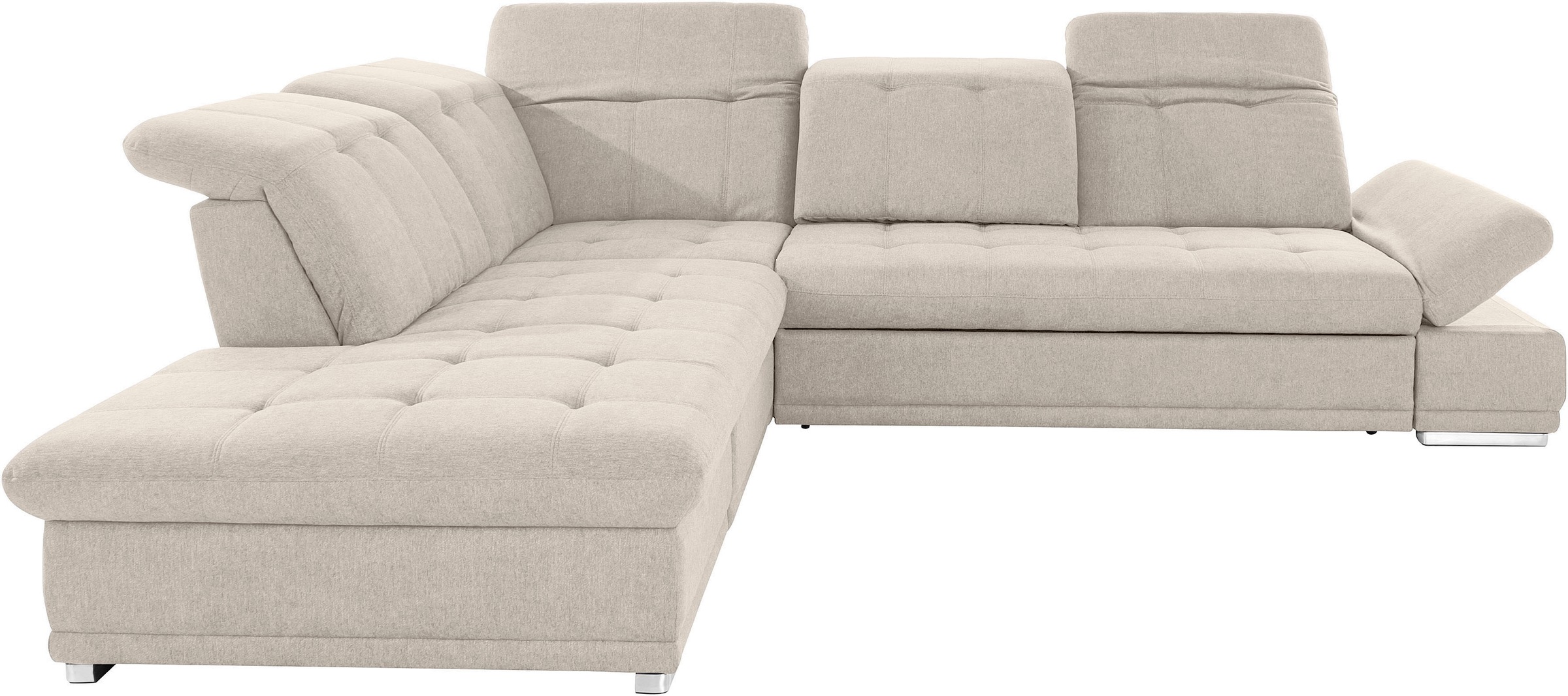 COTTA Ecksofa »Holiday L-Form mit Sitztiefen-, Armteil- und Kopfteilverstellung«, wahlweise mit Bettfunktion & Bettkasten