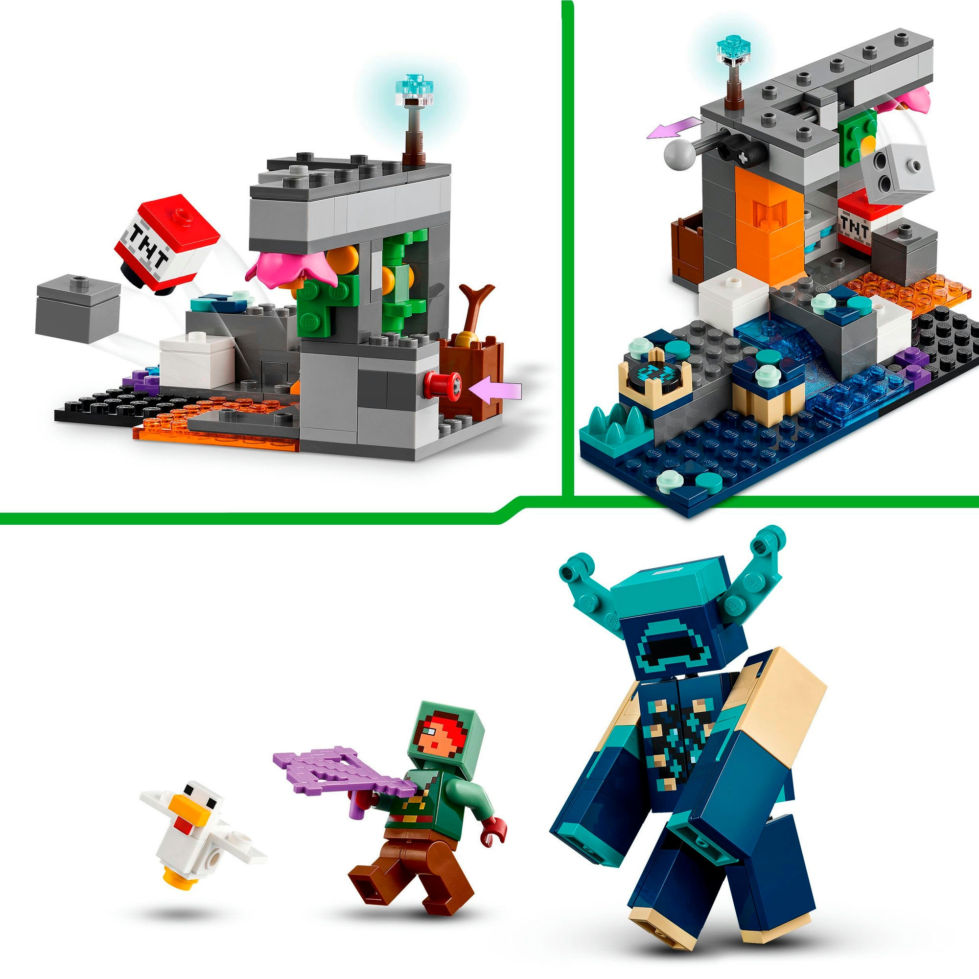 LEGO® Konstruktionsspielsteine »Begegnung mit dem Wächter (21274), LEGO Minecraft«, (238 St.), Made in Europe