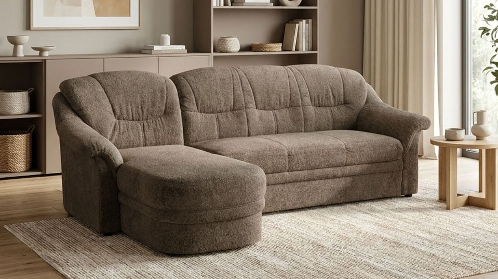 OTTO home Ecksofa "Nyborrg 234 x 142 cm, auch mit Schlaffunktion, formschön & stabil" L-Form, aus haustierfreundlichem Pet Friendly Bezug