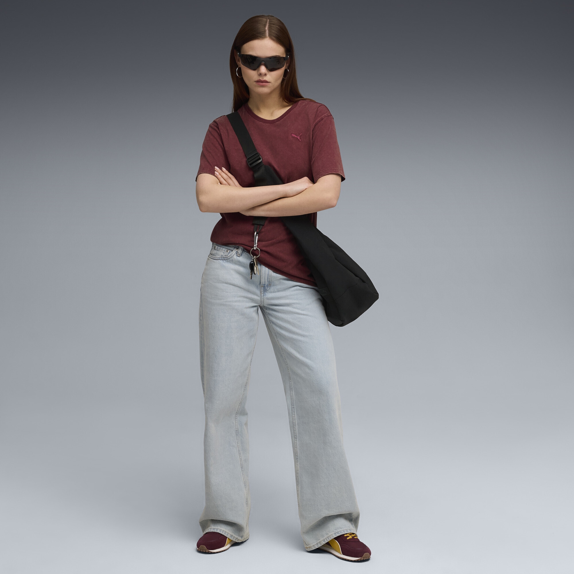 PUMA T-Shirt »Essentials Elevated Relaxed Wash T-Shirt Damen«