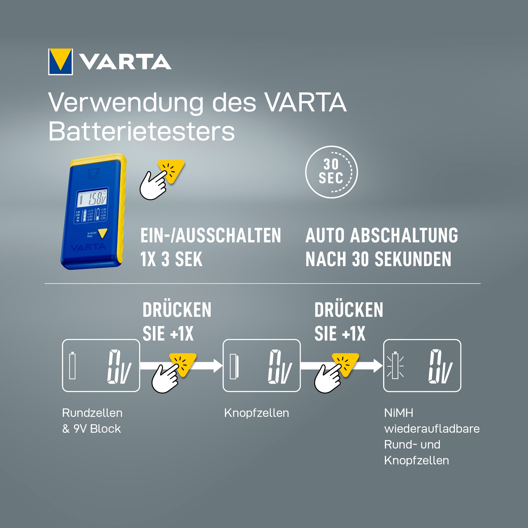 VARTA Batterietester »LCD«