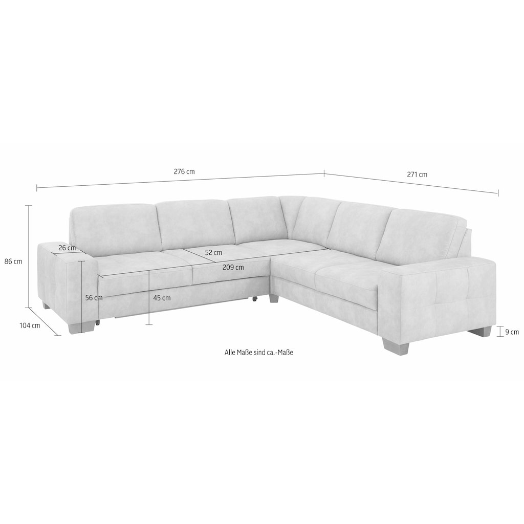 Home affaire Ecksofa »Puccini L-Form«