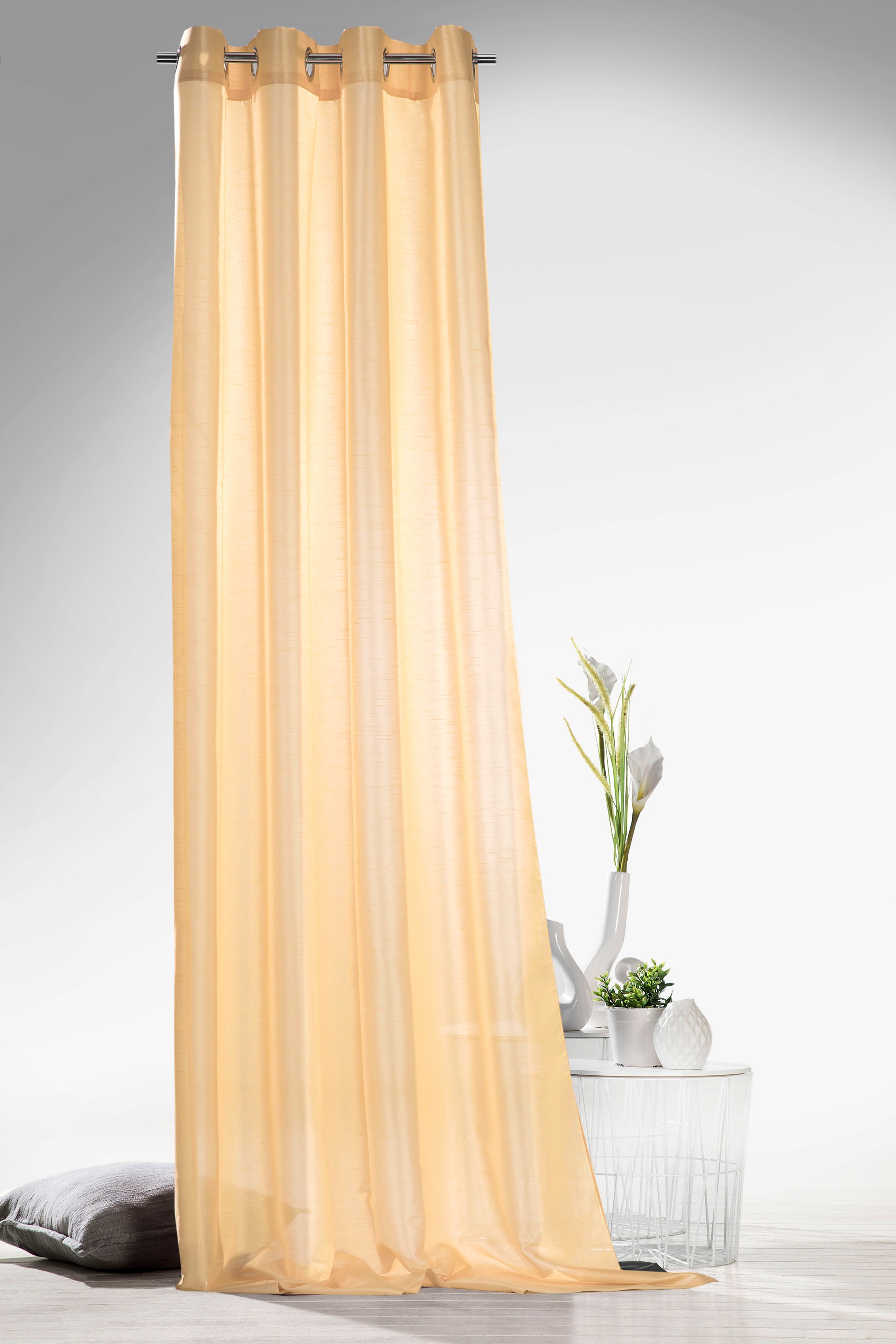 Weckbrodt Vorhang "Klara" Ösen 1 Stk. tlg. Wildseiten-Optik, halbtransparen günstig online kaufen