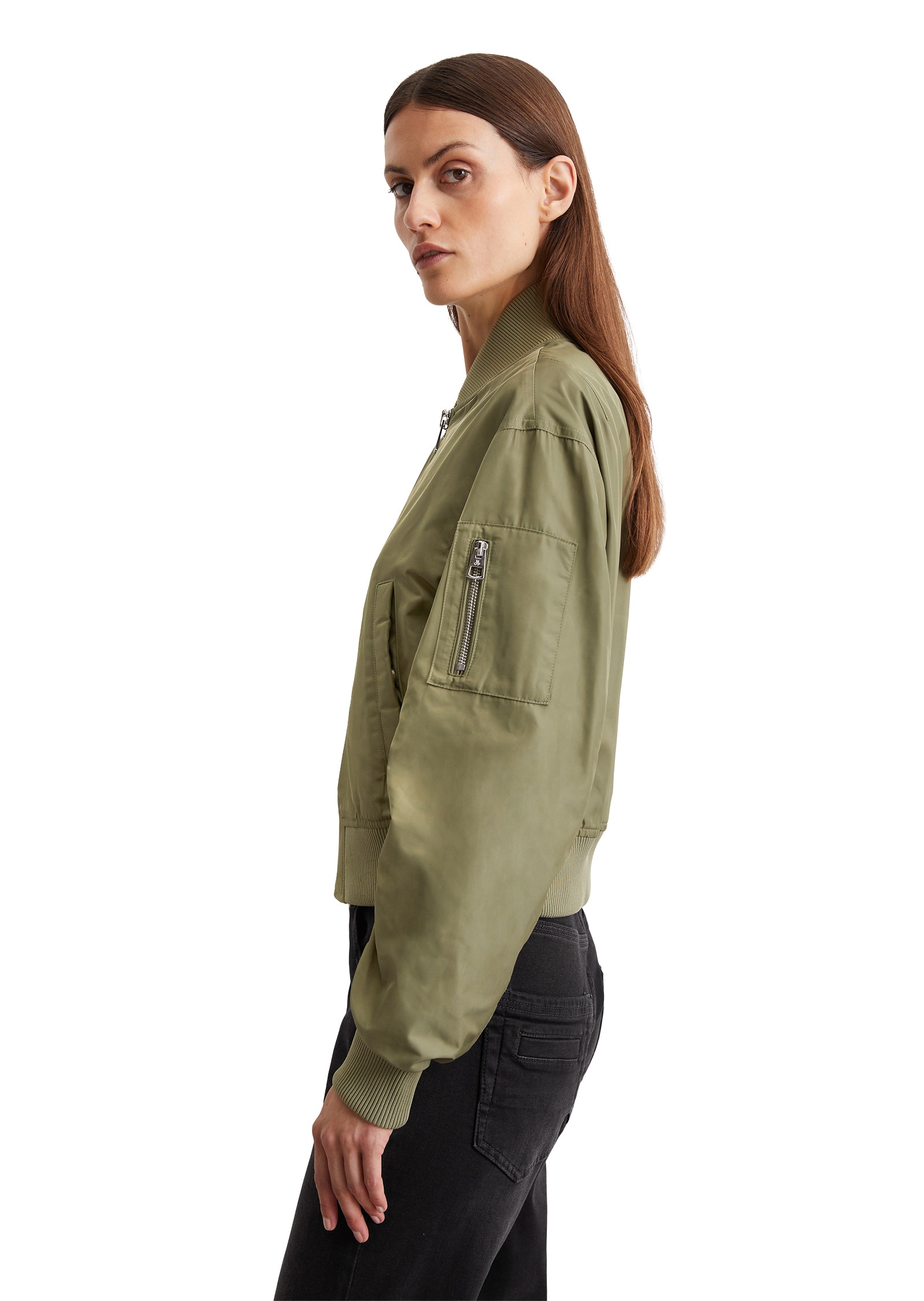 Marc O'Polo Outdoorjacke »aus recyceltem Polyester-Twill«, ohne Kapuze