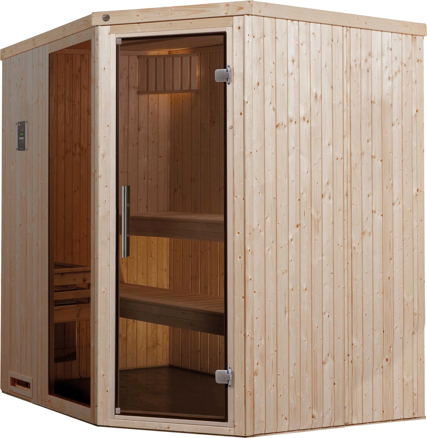 weka Sauna "Varberg" Set, 7,5 kW-Ofen mit digitaler Steuerung