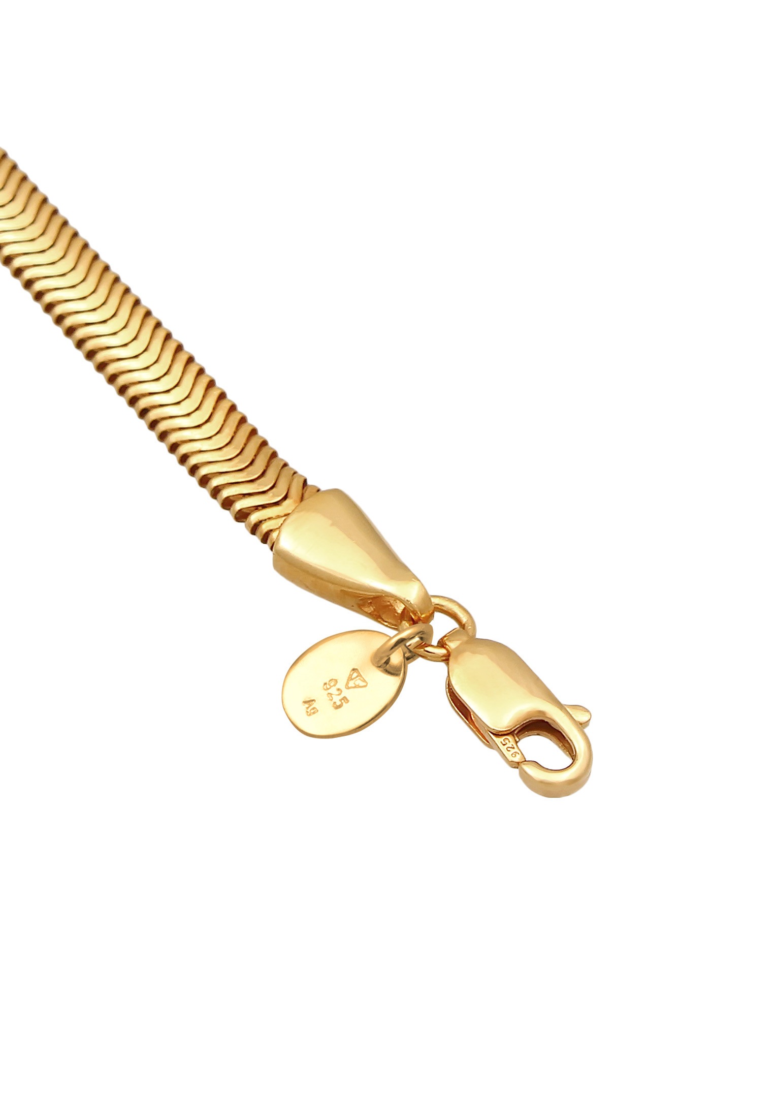Elli Premium Snake Chain Bracelet Gold 16cm 3